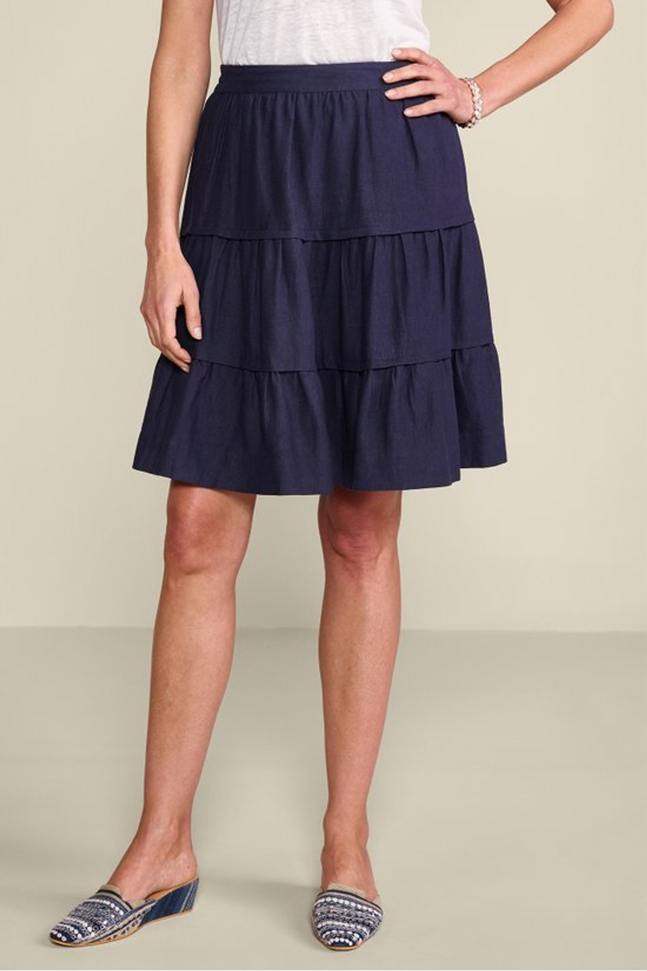 Talisa Linen Blend Skirt - Soft Surroundings Outlet