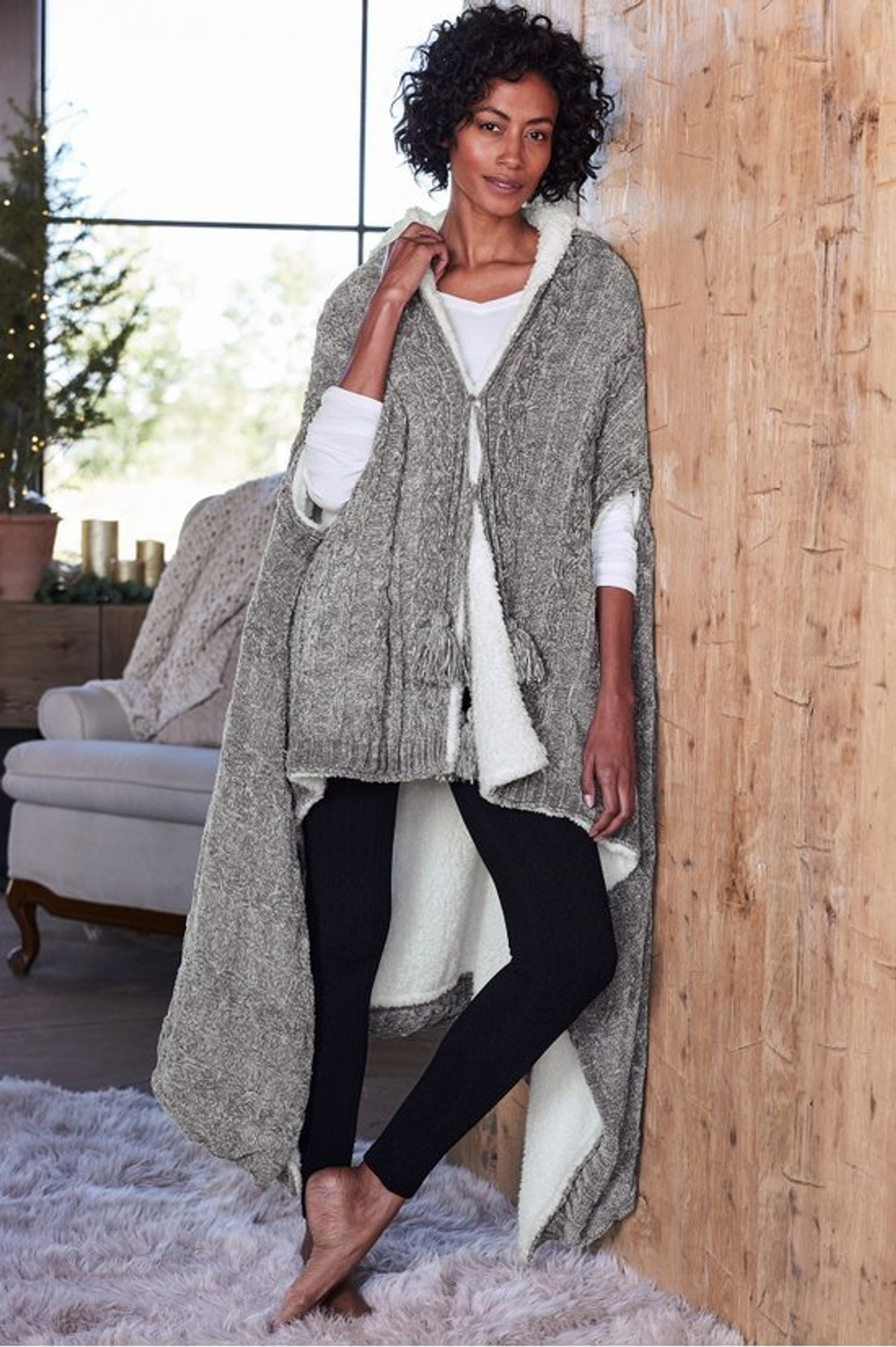 Chenille Sherpa Wearable Throw - Soft Surroundings Outlet