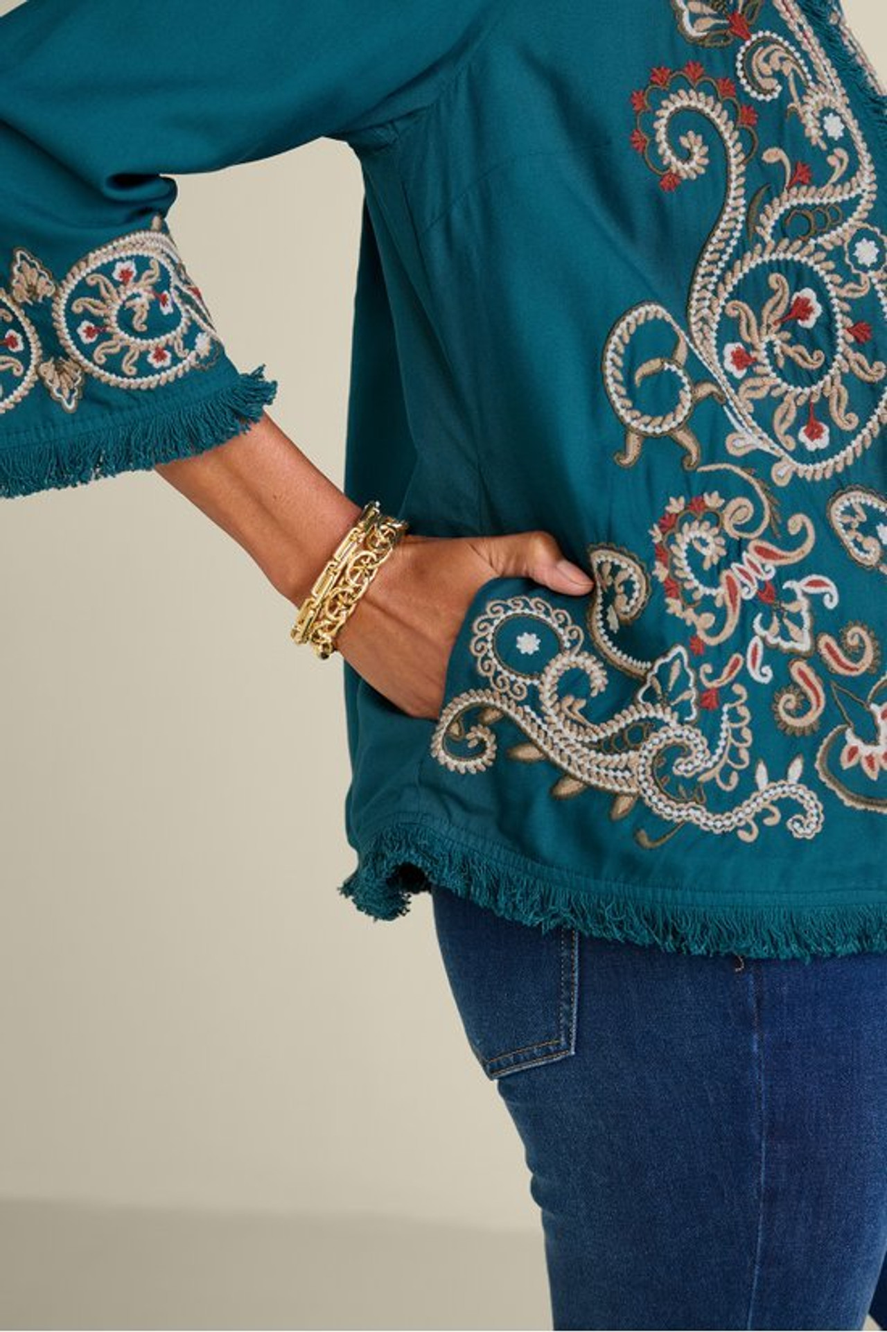 Kiruna Embroidered Jacket - Soft Surroundings Outlet