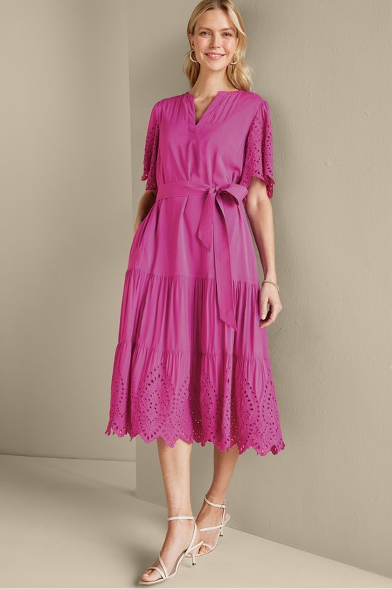 Verena Eyelet Midi Dress - Soft Surroundings Outlet