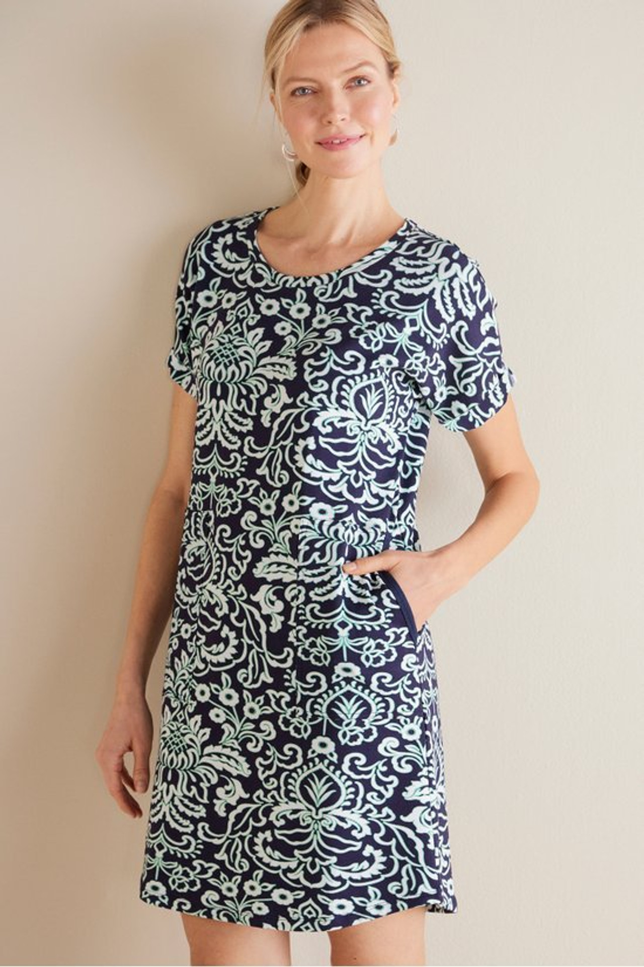 Fina French Terry Short Dress - Soft Surroundings Outlet