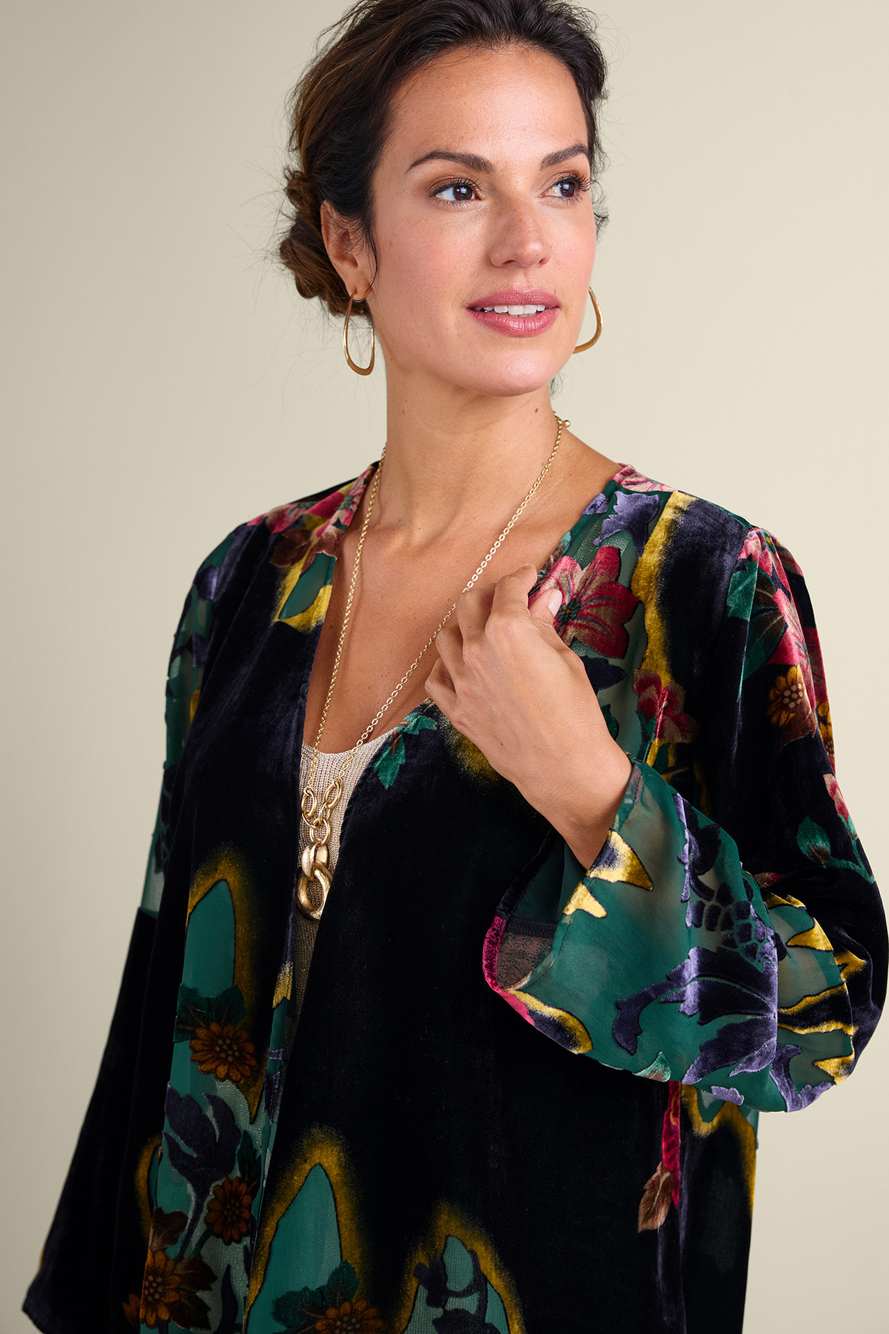 Aaliyah Floral Velvet Topper - Soft Surroundings Outlet