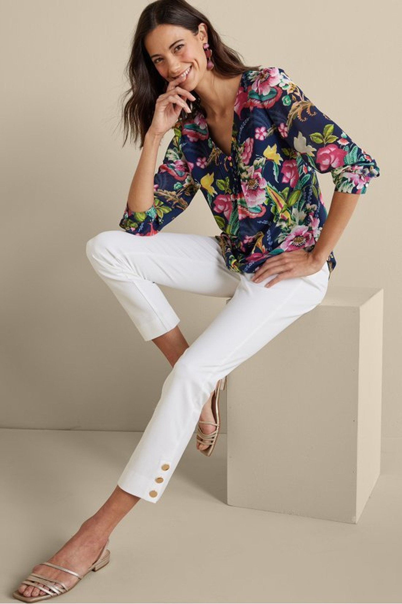 Samantha Georgette Top - Soft Surroundings Outlet