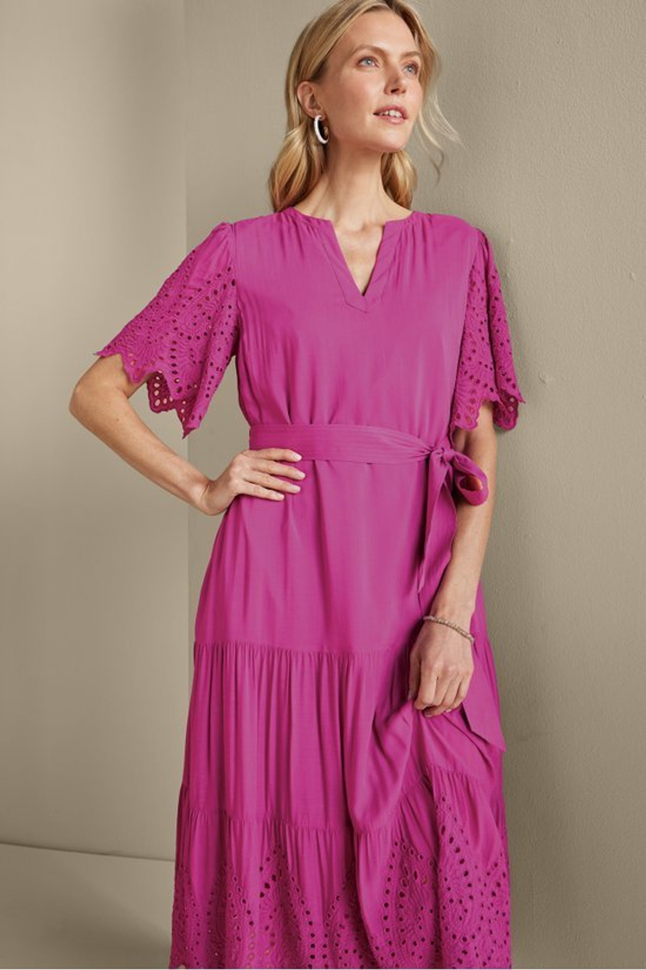Verena Eyelet Midi Dress - Soft Surroundings Outlet