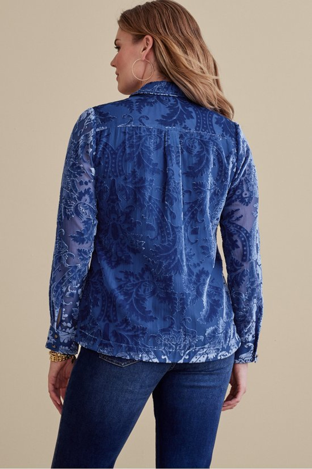Floreat Velvet Shirt - Soft Surroundings Outlet