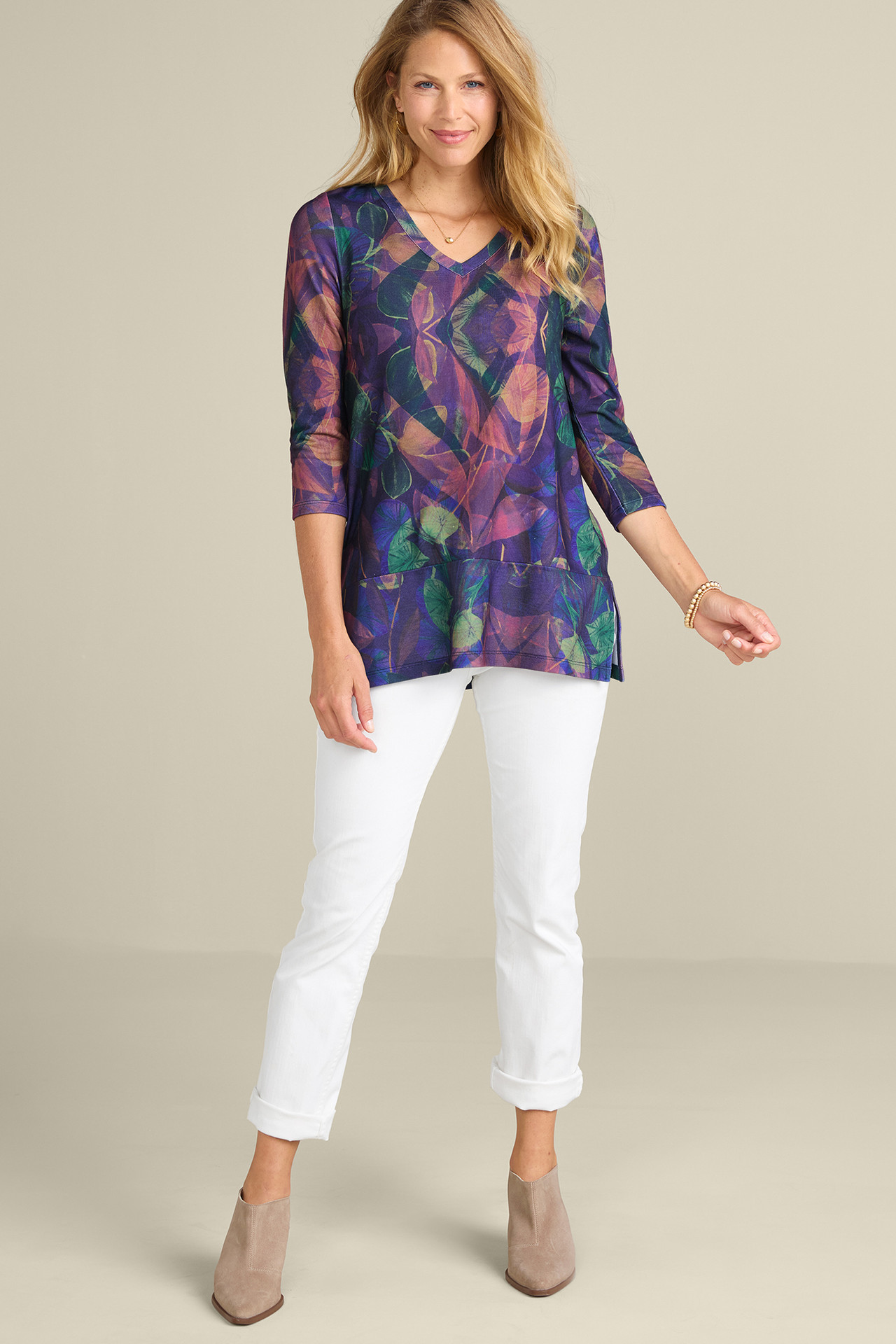 Alila 3/4 Sleeve Tunic - Soft Surroundings Outlet