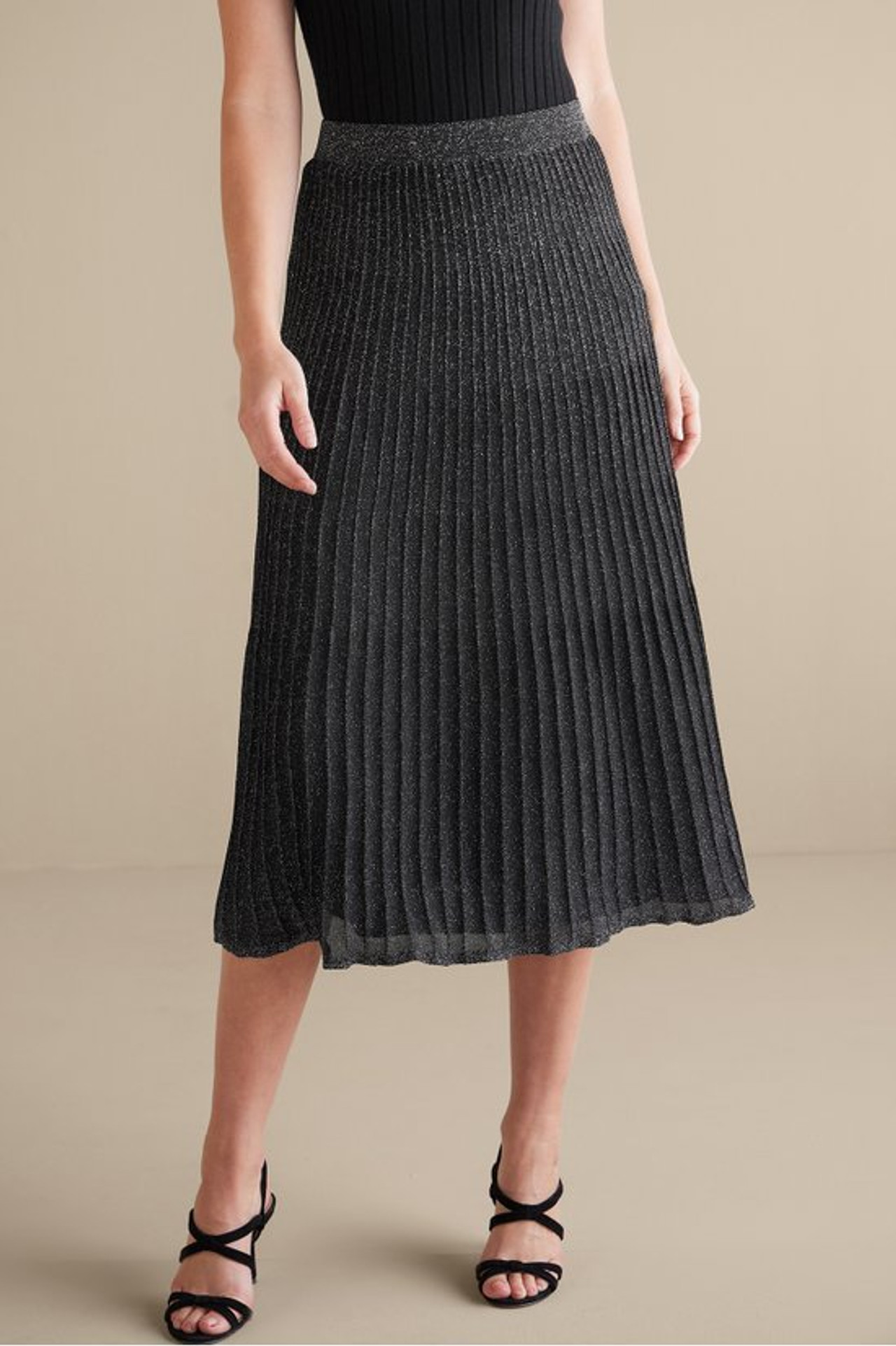 Nisha Knit Pleated Skirt - Soft Surroundings Outlet