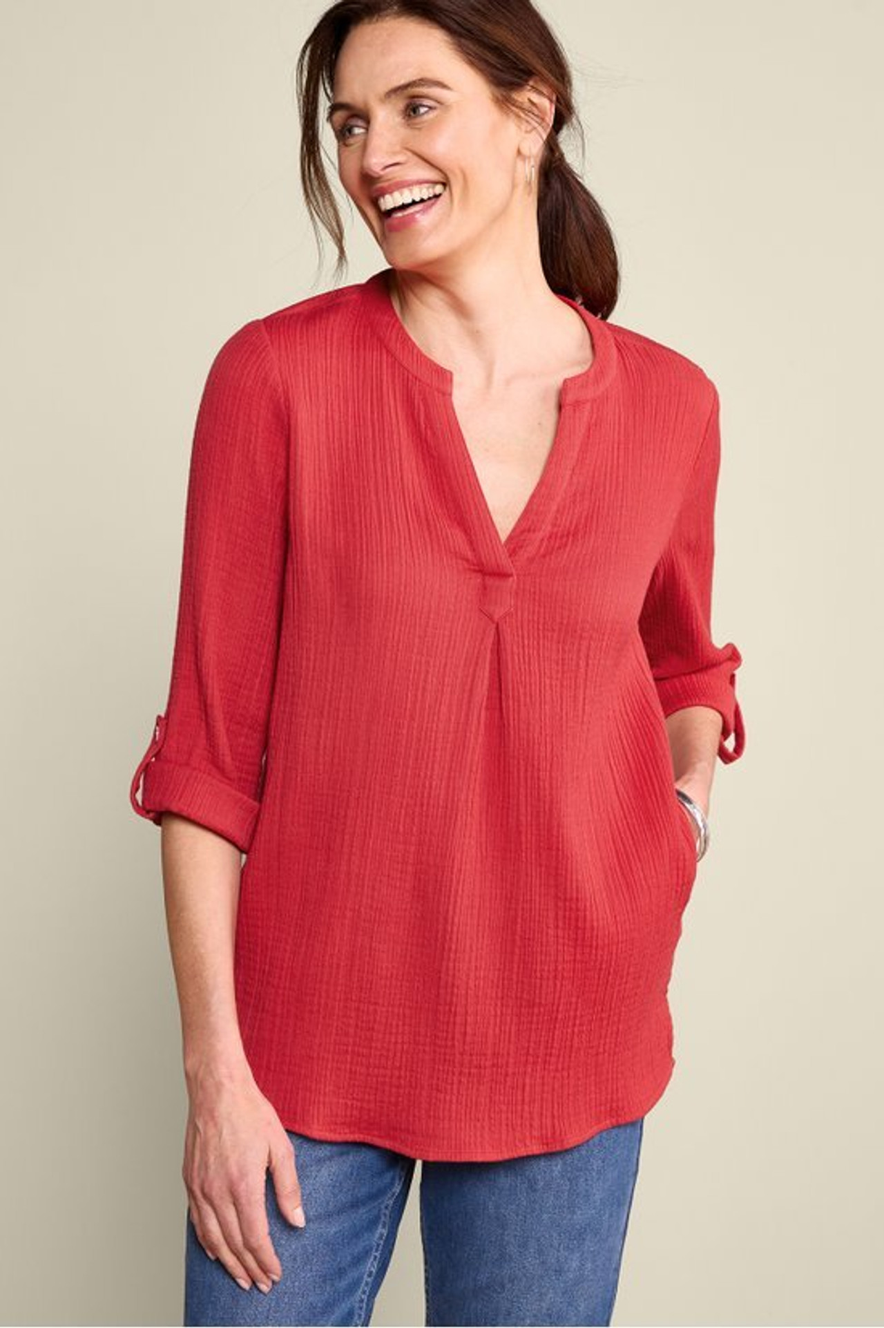 Marley Gauze Tunic - Soft Surroundings Outlet