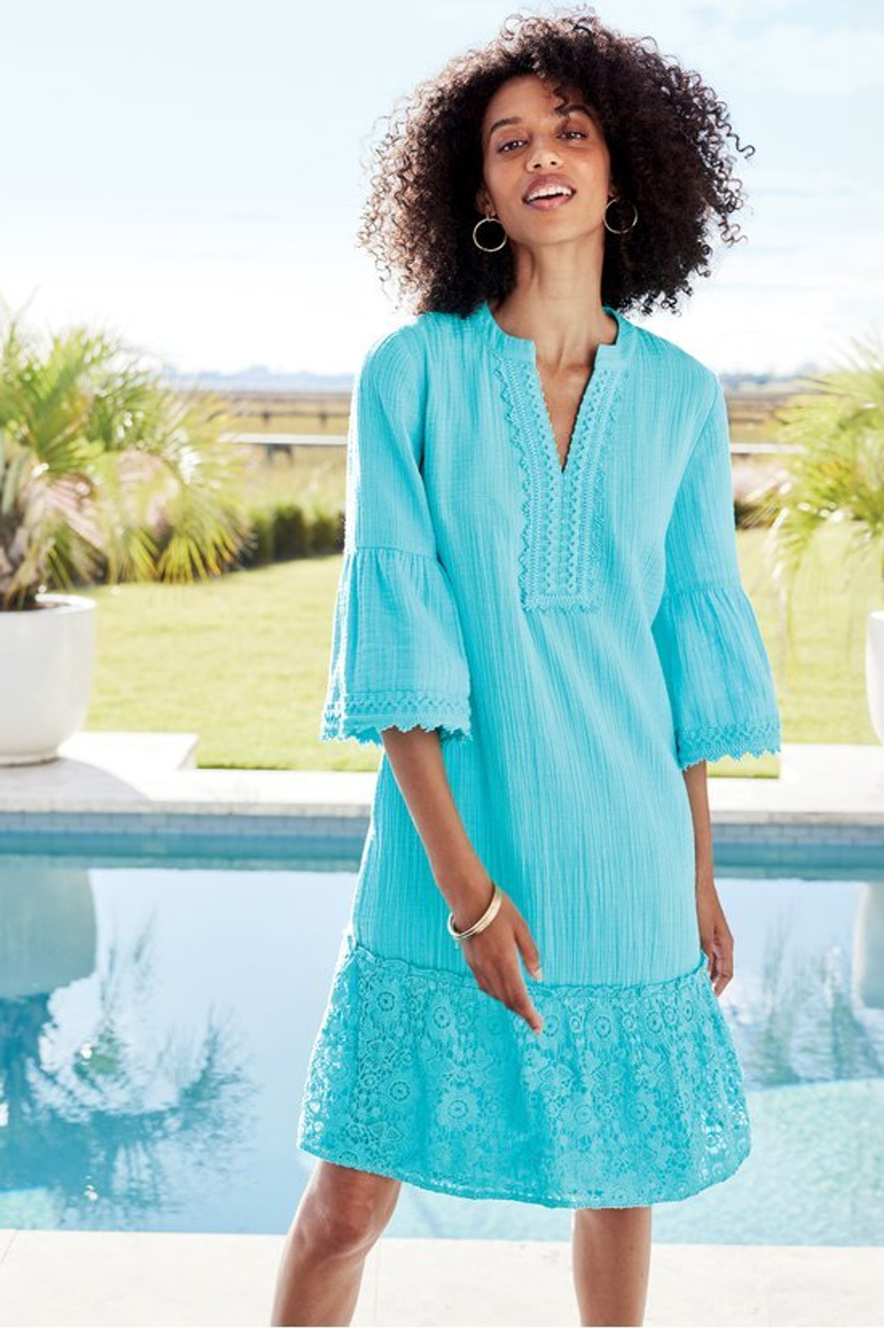 Kiona Gauze Short Dress - Soft Surroundings Outlet