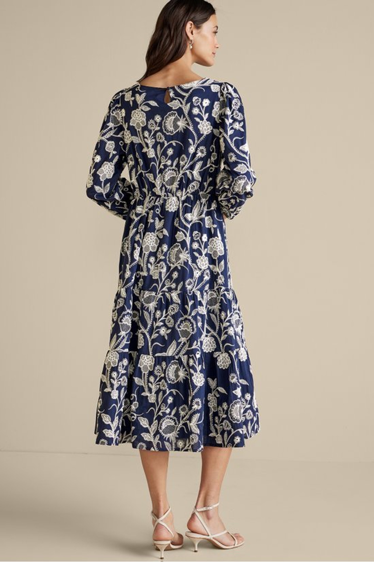 Tilda Embroidered Midi Dress - Soft Surroundings Outlet