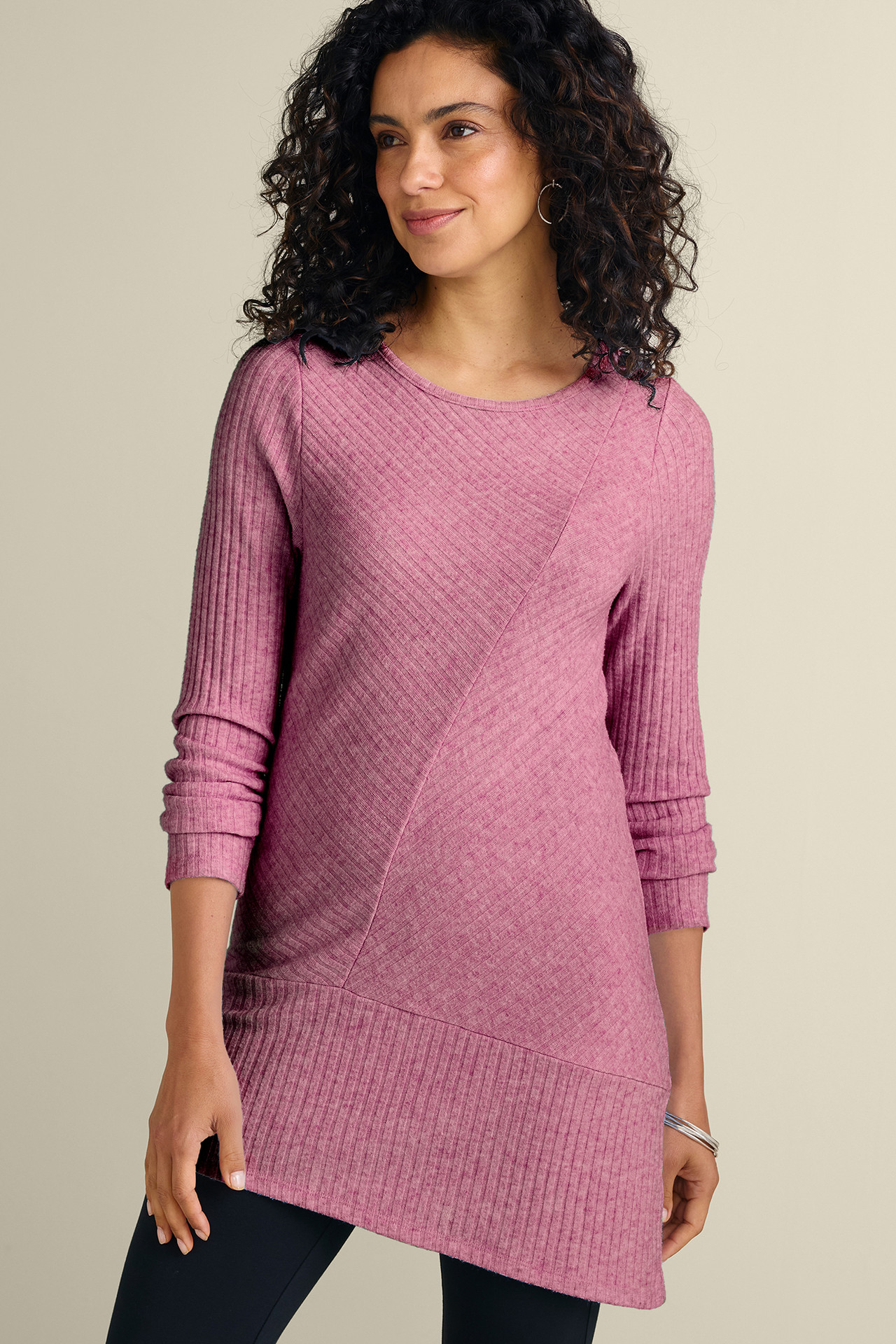 Textured Asymmetrical Tunic - Soft Surroundings Outlet