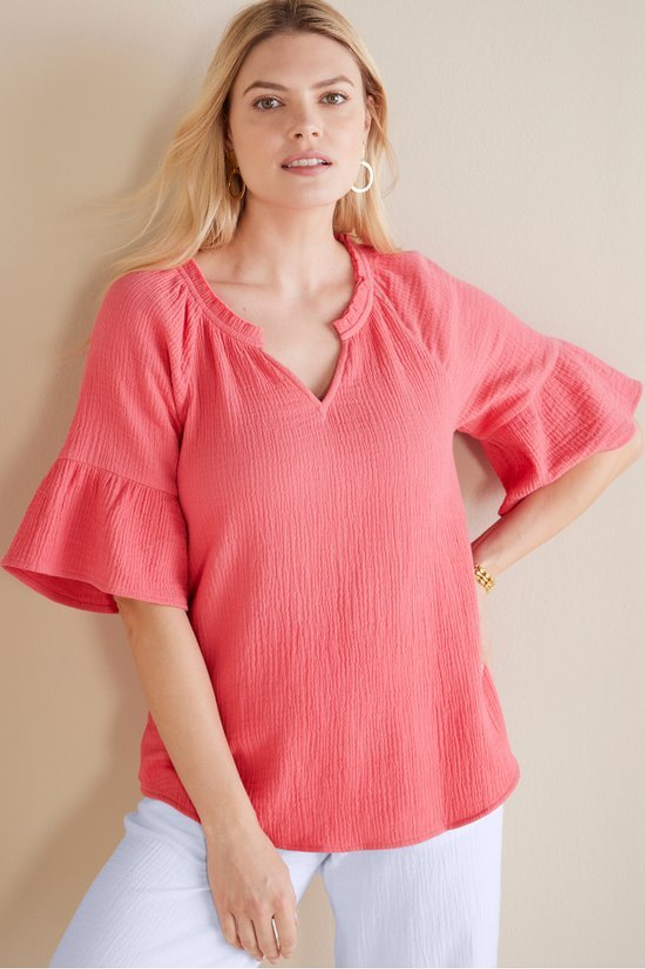 Vinka Gauze Pullover - Soft Surroundings Outlet