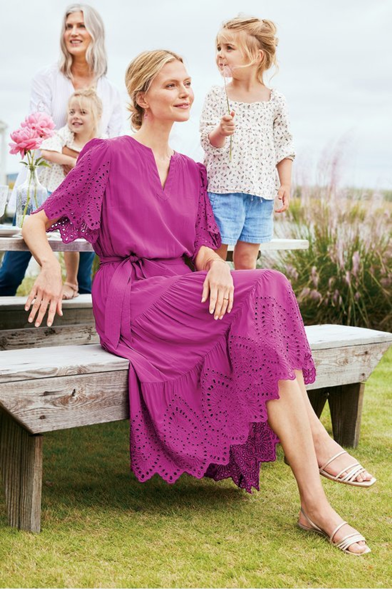 Verena Eyelet Midi Dress - Soft Surroundings Outlet