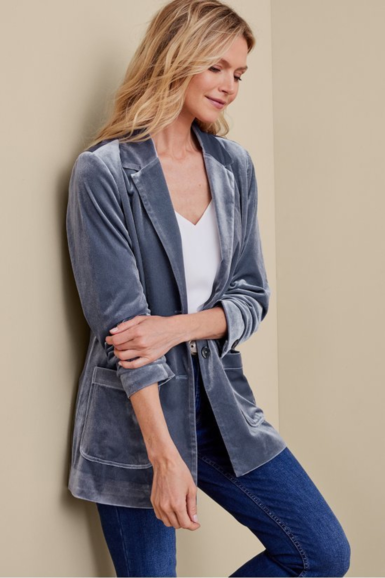 Holly Velvet Blazer - Soft Surroundings Outlet