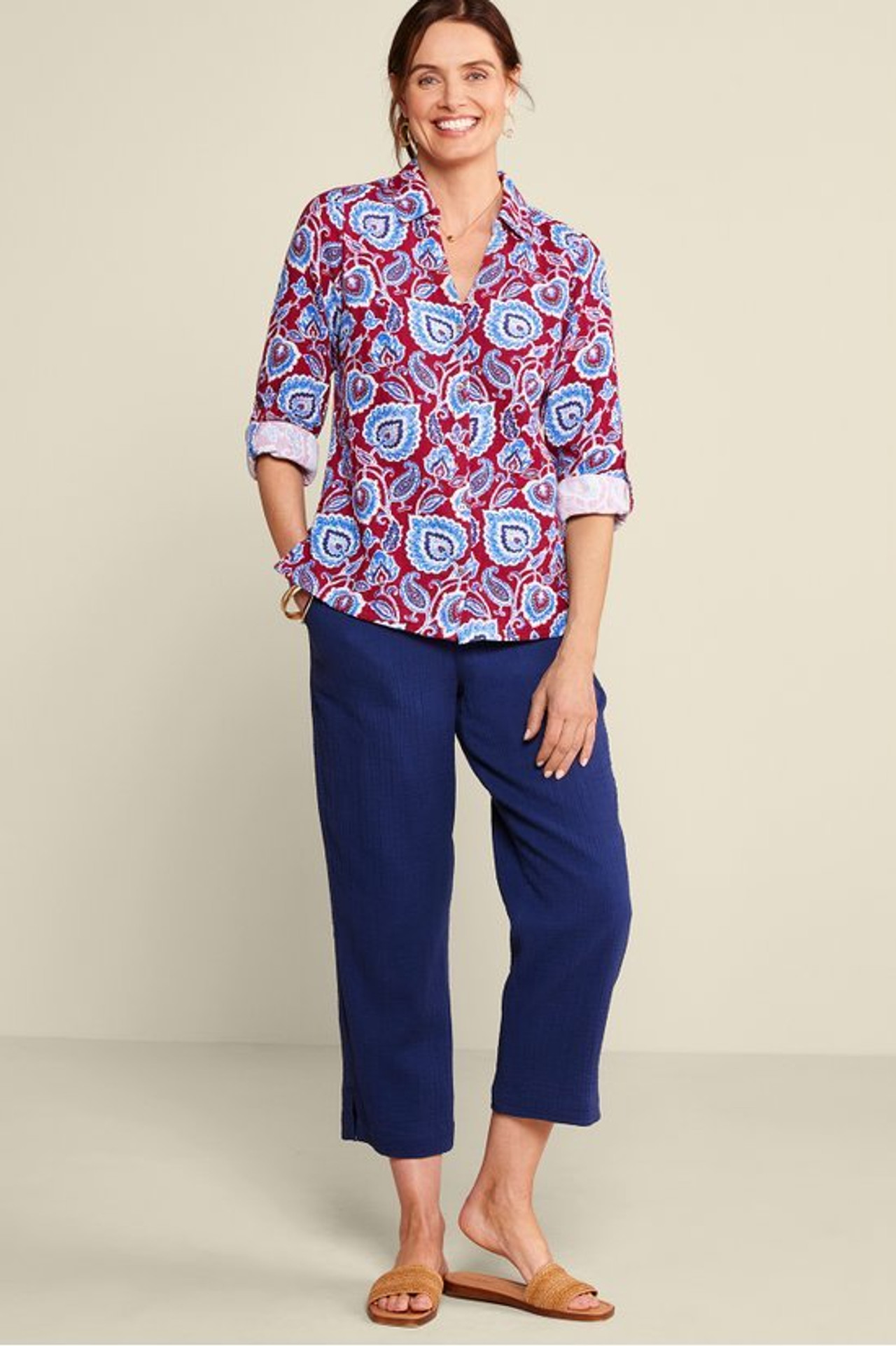 Addison Gauze Big Shirt - Soft Surroundings Outlet