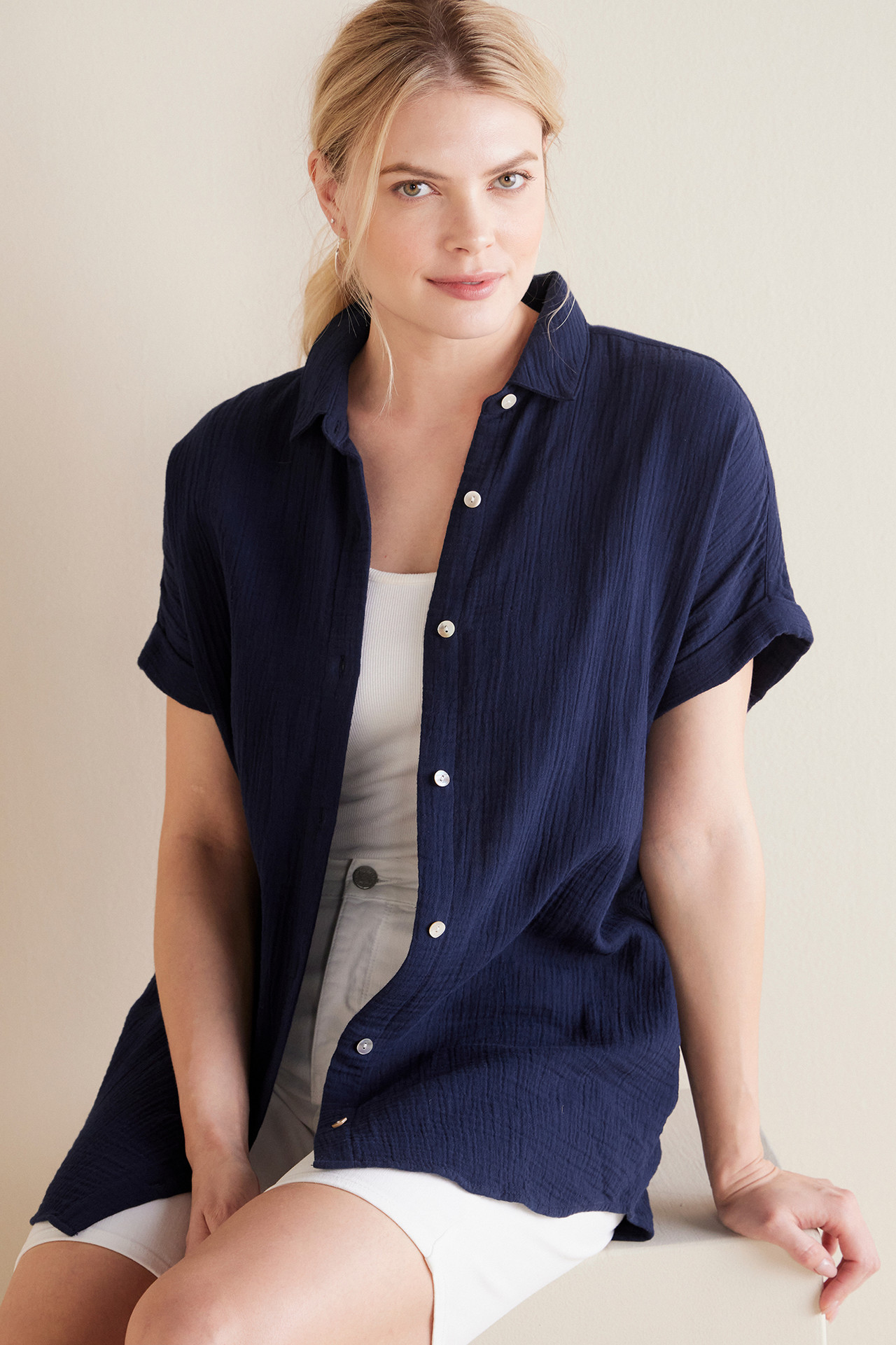 Je Veux Gauze Top - Soft Surroundings Outlet