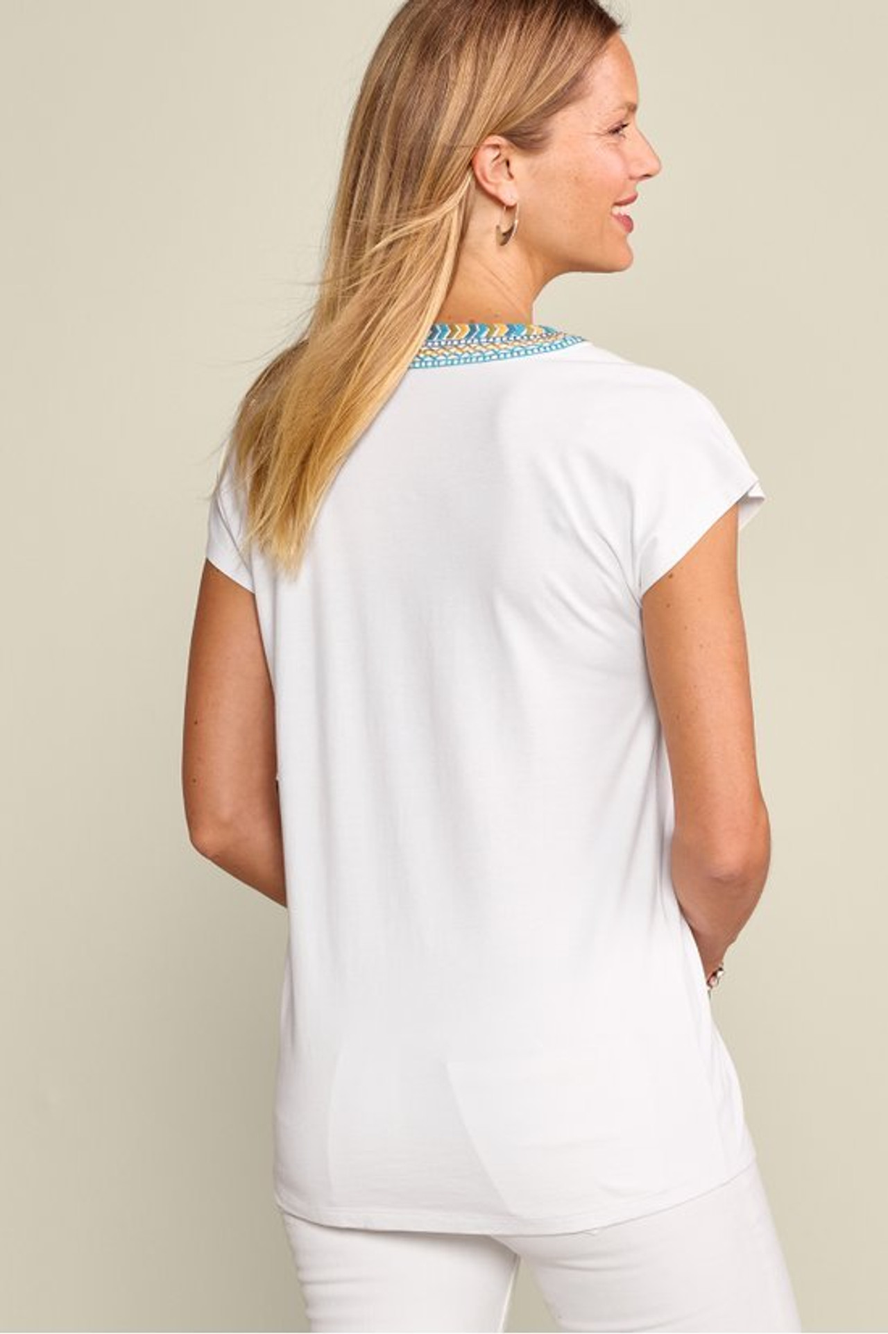Izabel Embroidered Tee - Soft Surroundings Outlet