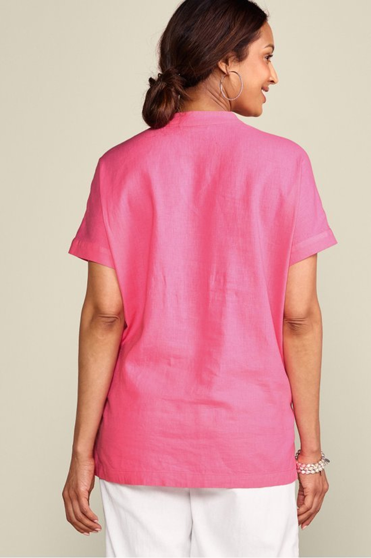 Annalise Linen Blend Tunic - Soft Surroundings Outlet