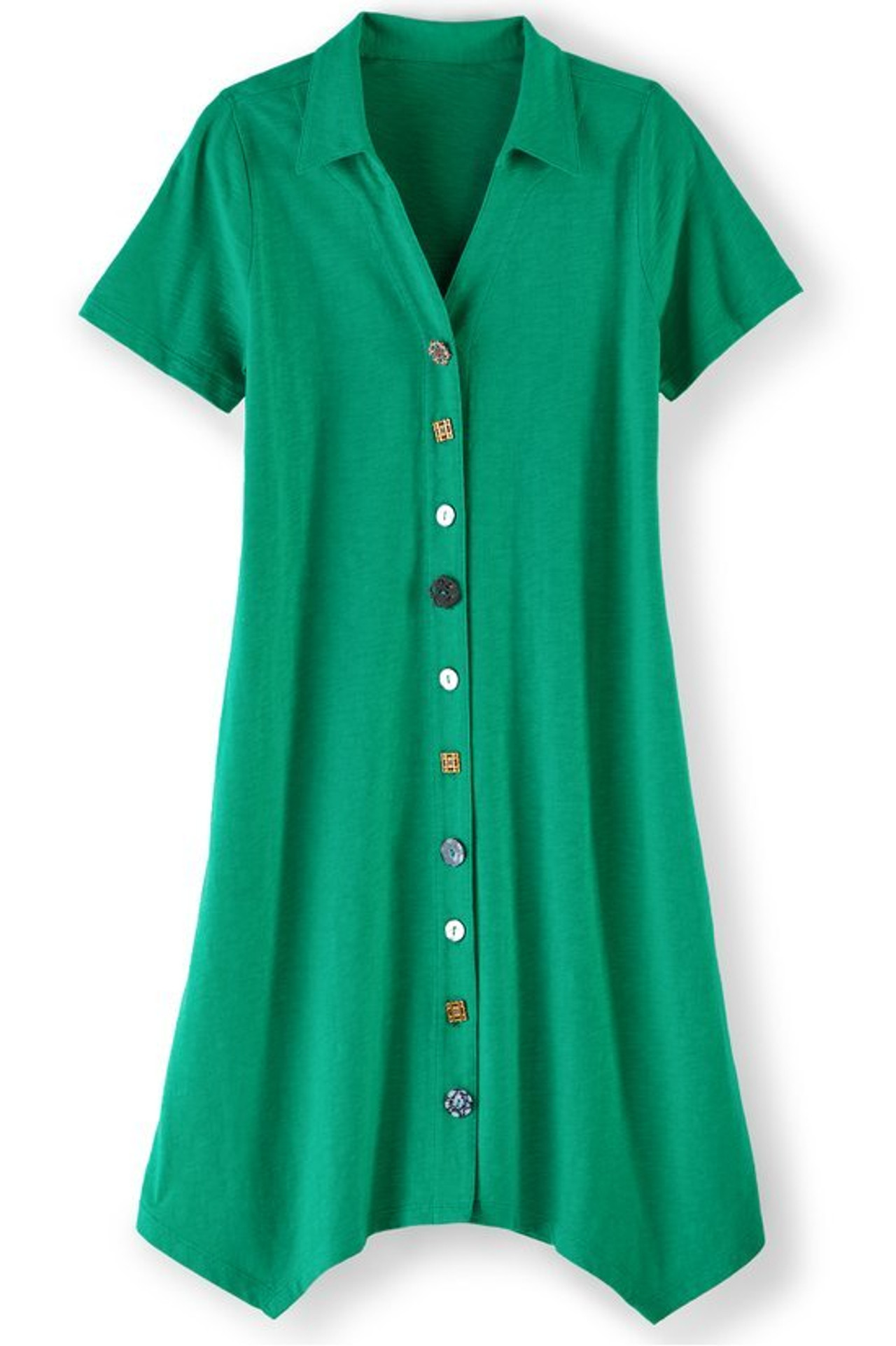 Danielle Button Dress - Soft Surroundings Outlet