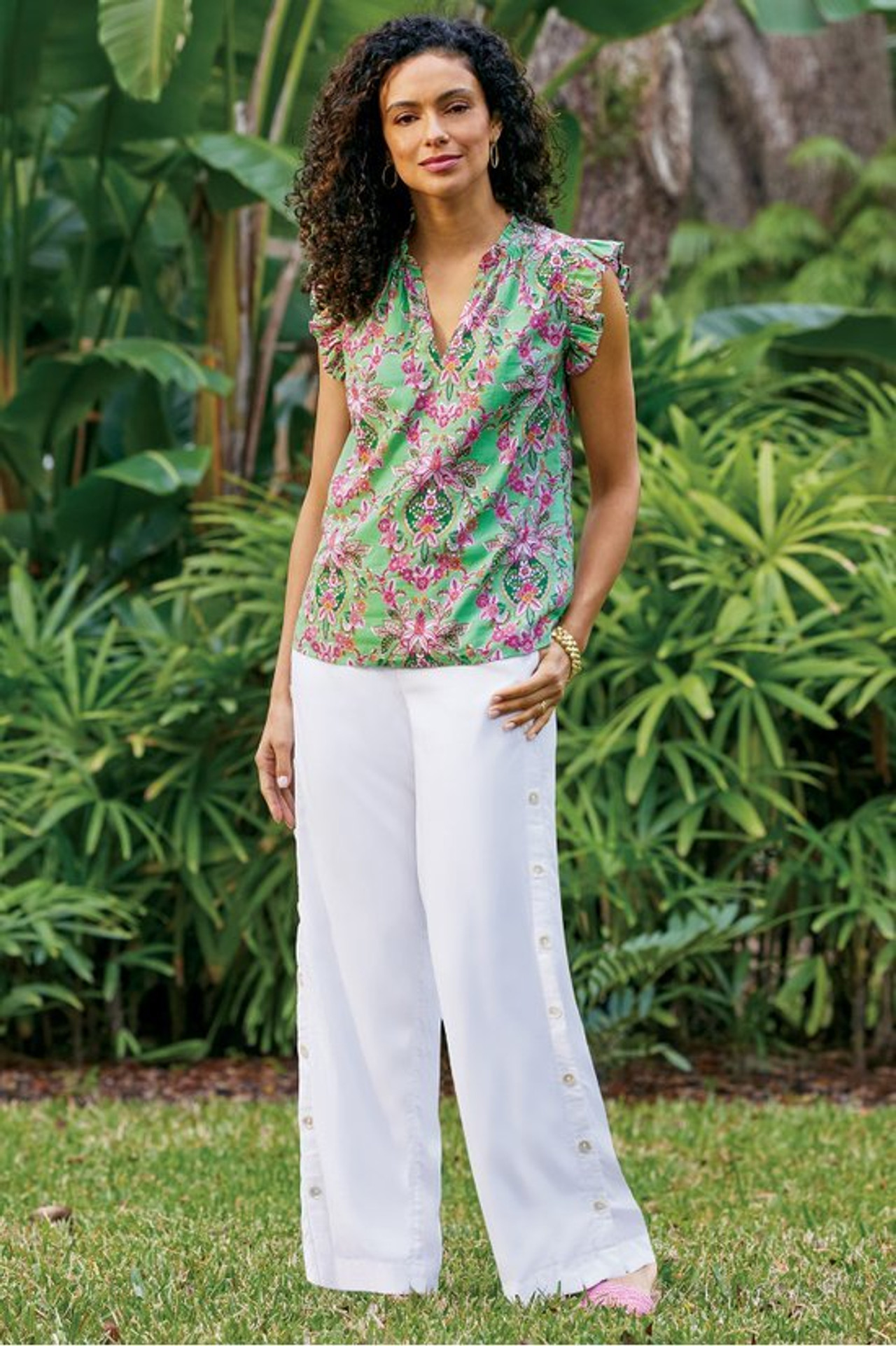 Paige Linen Blend Top - Soft Surroundings Outlet