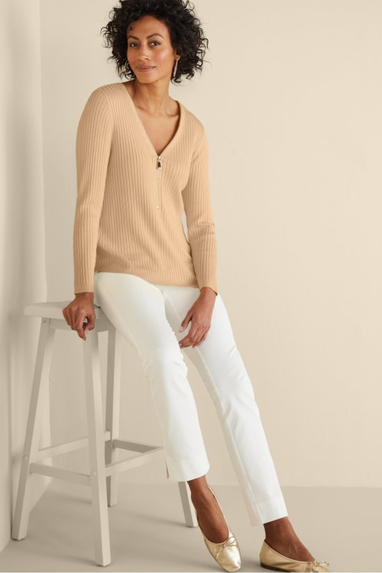SoftEssential™ Ribbed Valentina Sweater - Soft Surroundings Outlet