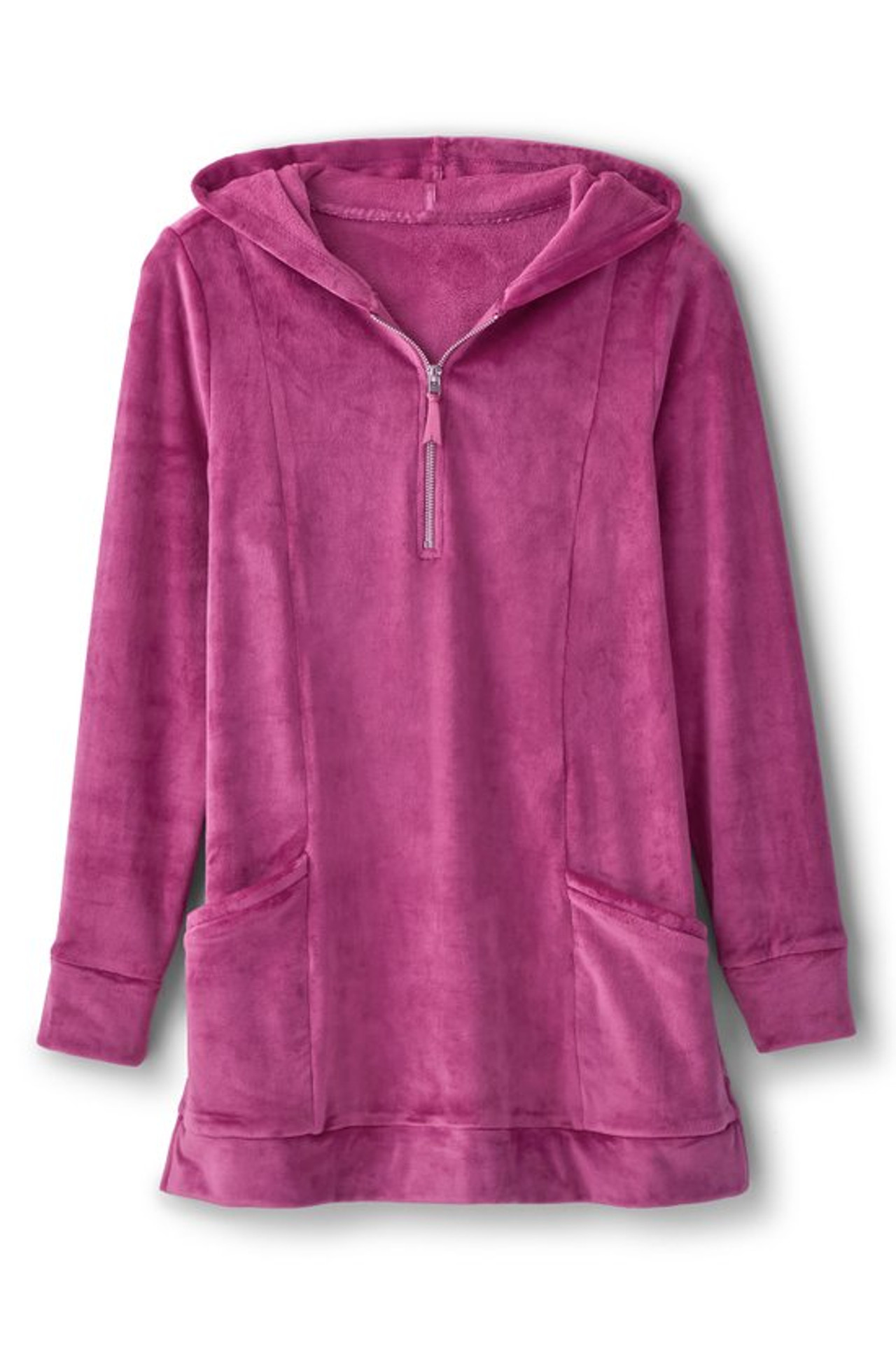 Dixie Velour Zip Hoodie Tunic - Soft Surroundings Outlet