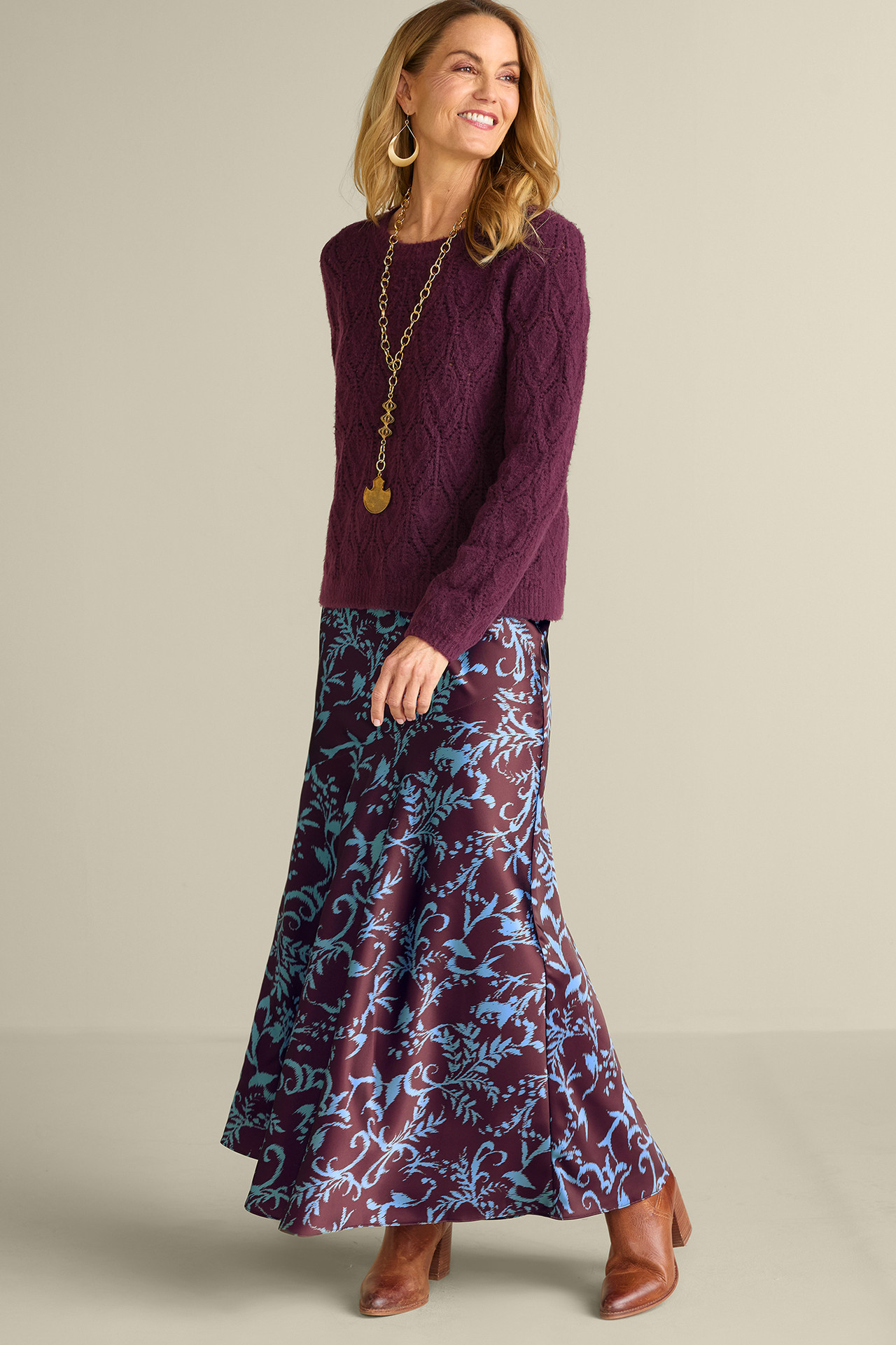 Blaise Satin Skirt - Soft Surroundings Outlet