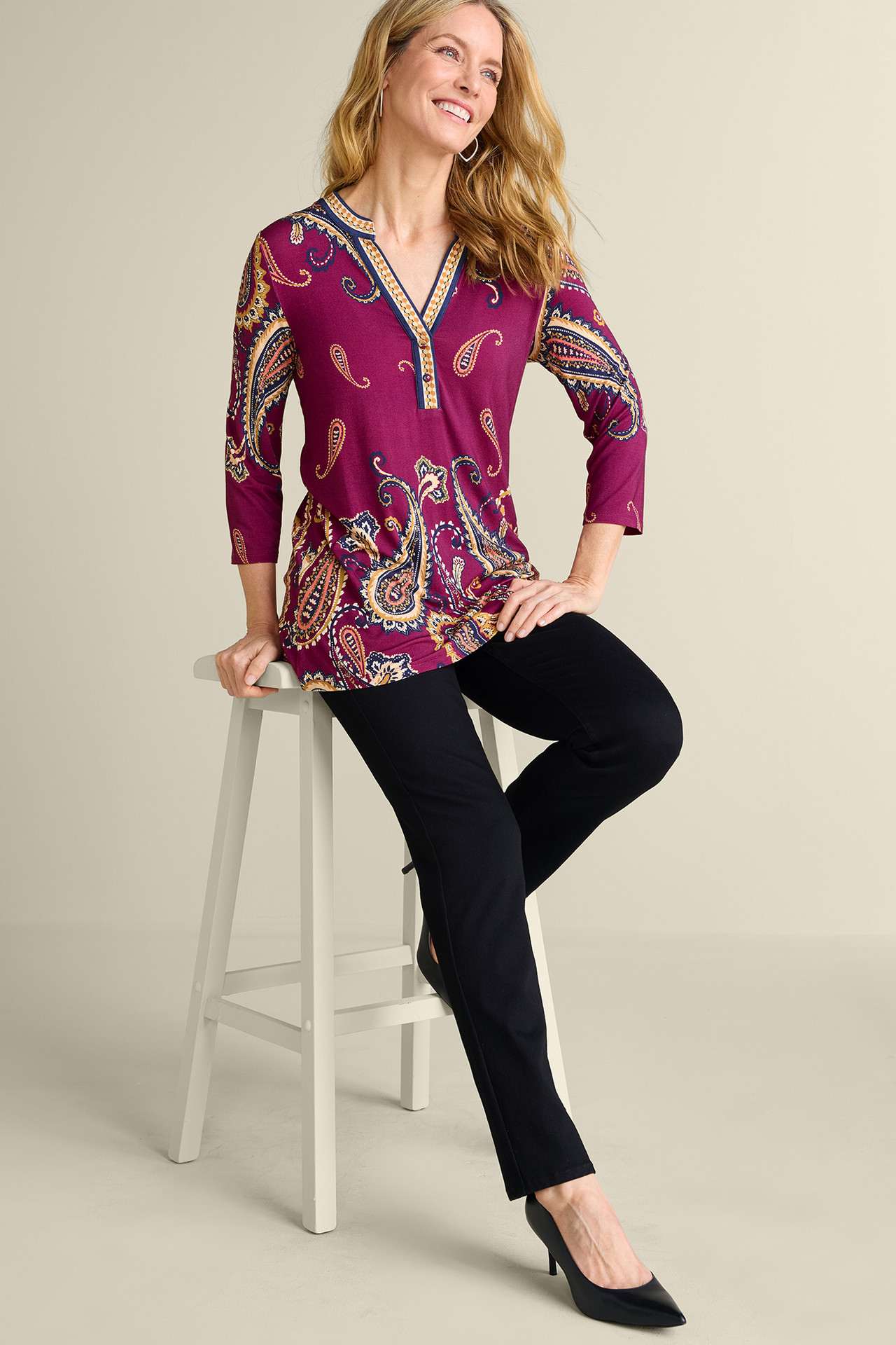 Zennia Printed Tunic - Soft Surroundings Outlet