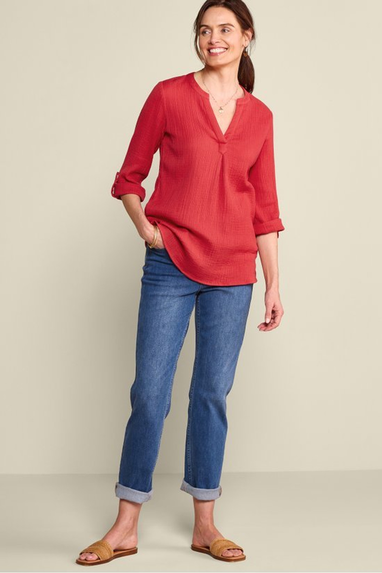 Marley Gauze Tunic - Soft Surroundings Outlet