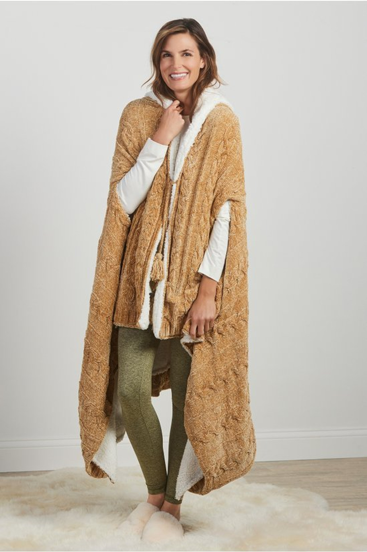 Chenille Sherpa Wearable Throw - Soft Surroundings Outlet