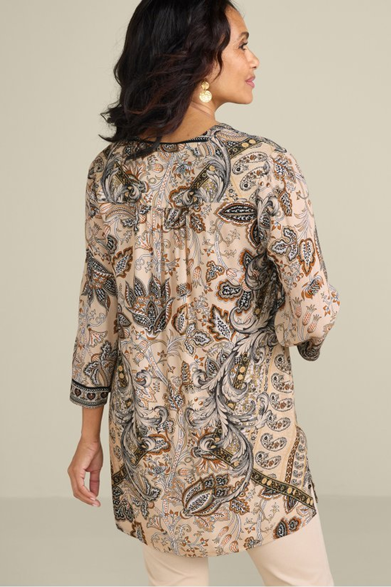 Dona 3/4 Sleeve Tunic - Soft Surroundings Outlet
