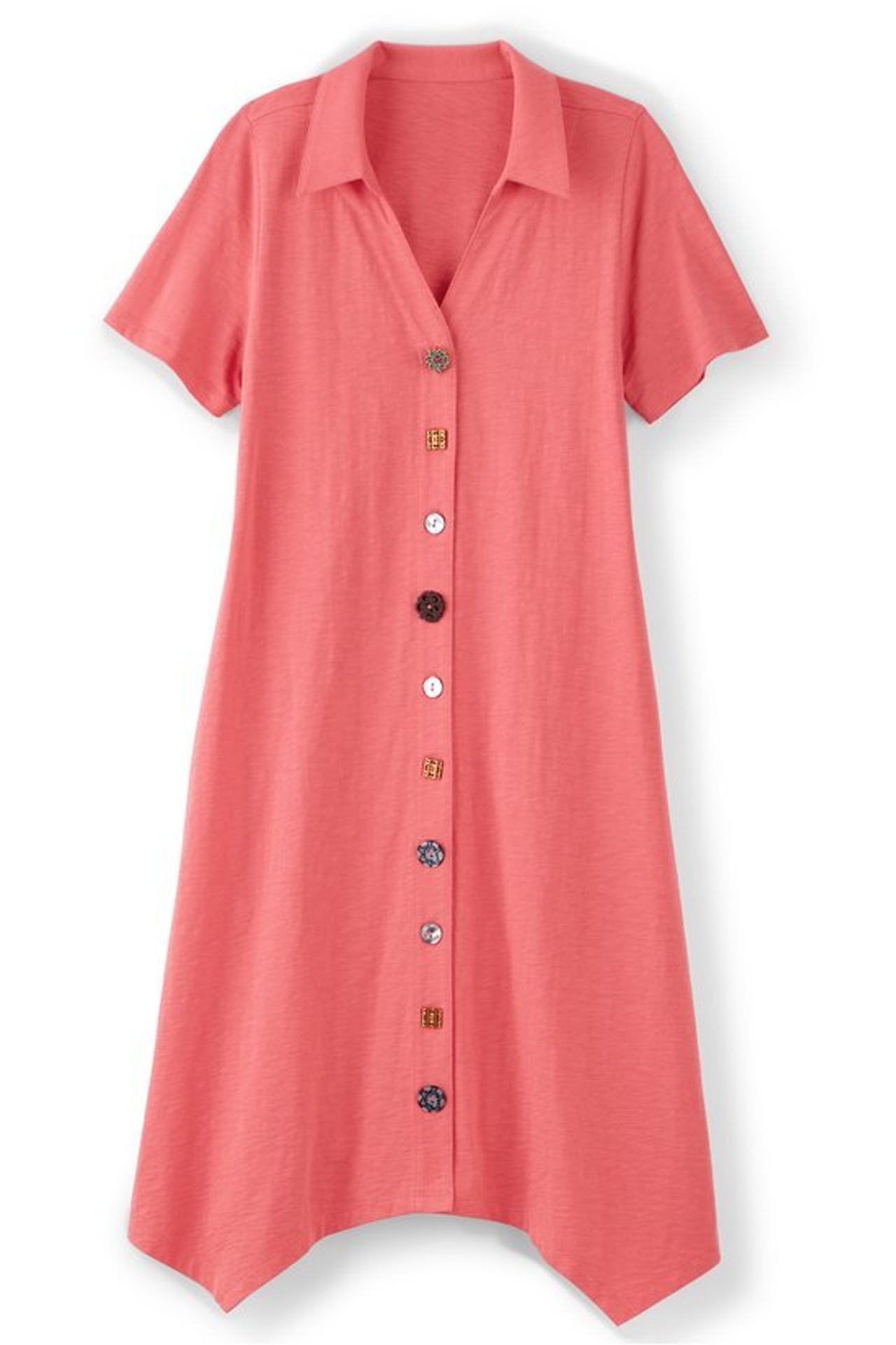 Danielle Button Dress - Soft Surroundings Outlet