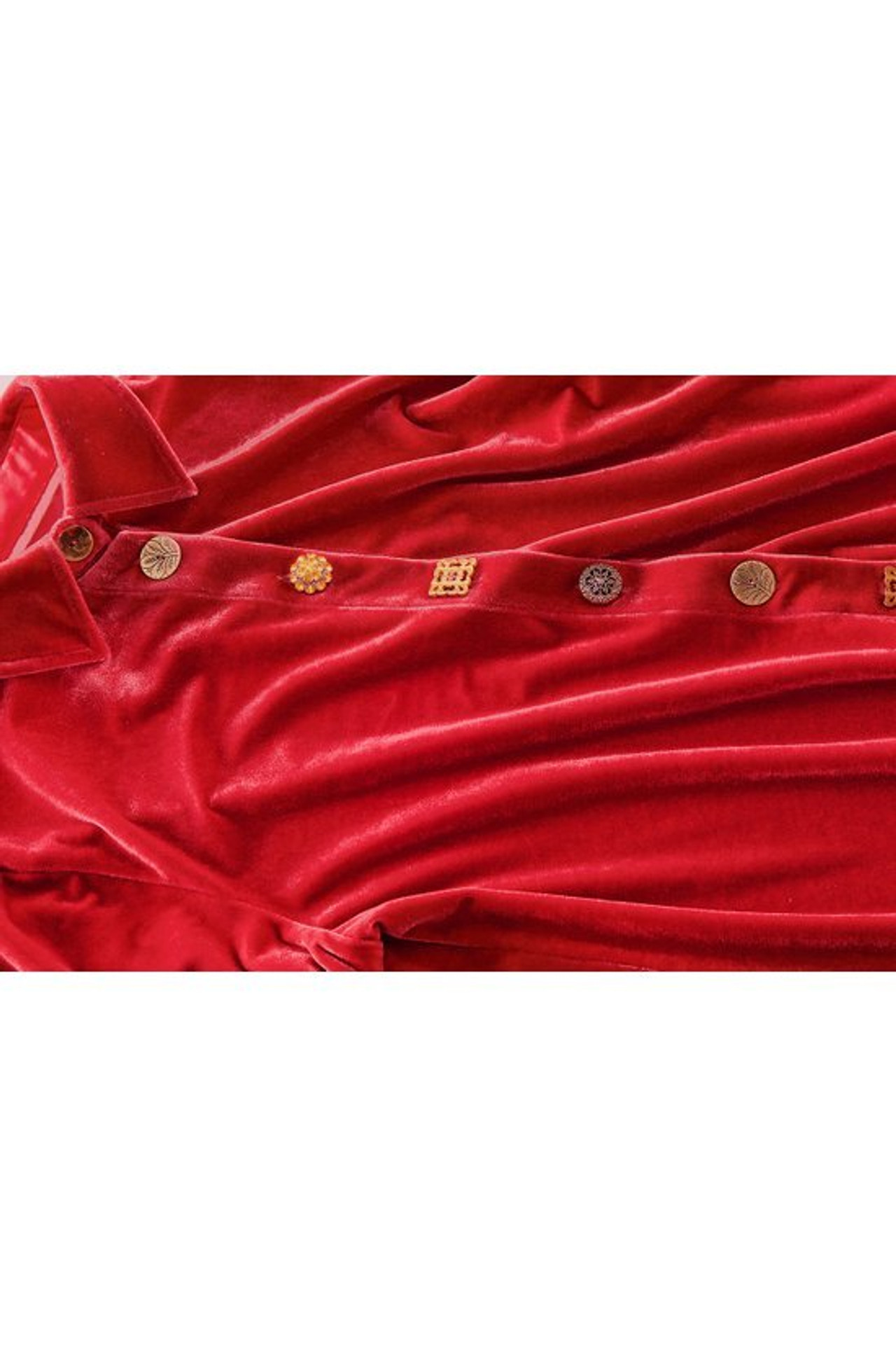 Filigree Velvet Boyfriend Shirt - Soft Surroundings Outlet