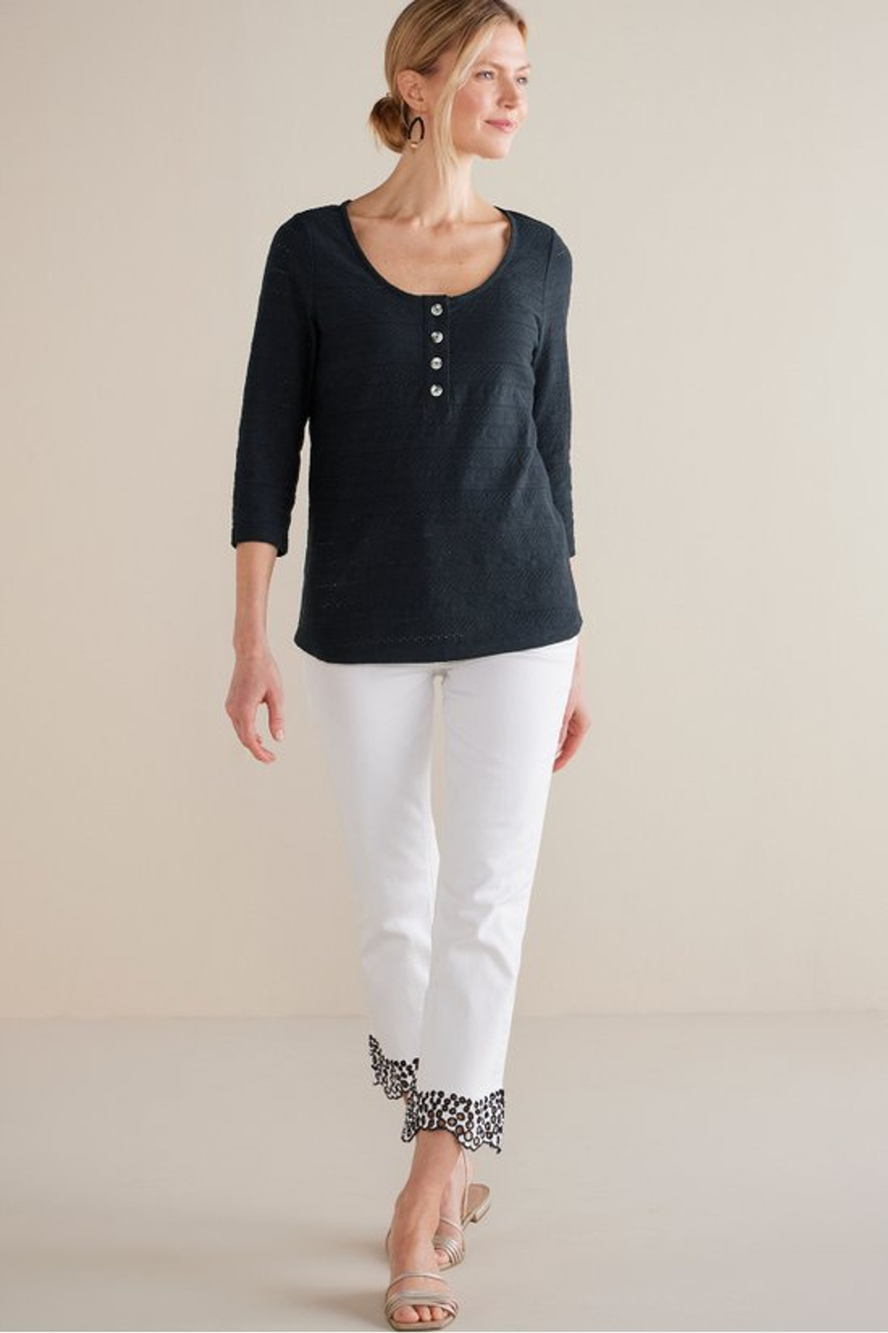 Jude Textured Top - Soft Surroundings Outlet