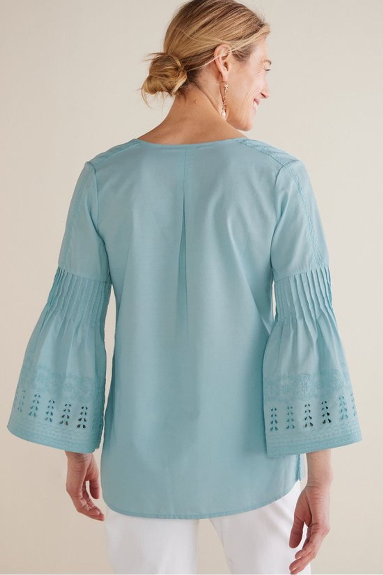 Heloise Eyelet Sleeve Tunic - Soft Surroundings Outlet