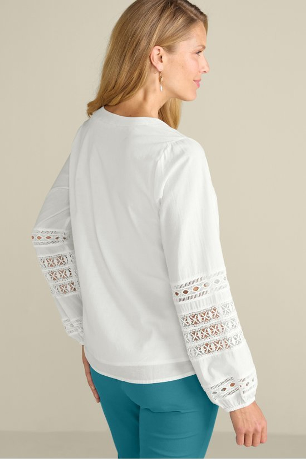 Prospera Lace Trim Top - Soft Surroundings Outlet