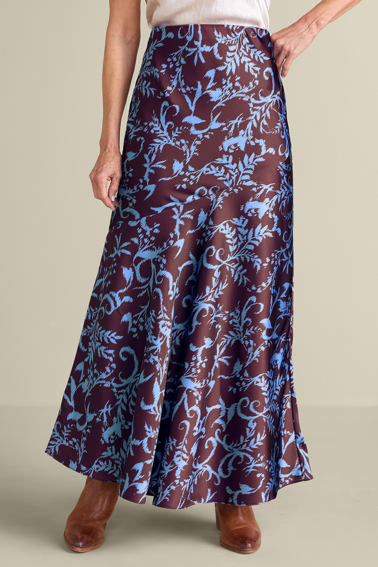 Blaise Satin Skirt - Soft Surroundings Outlet