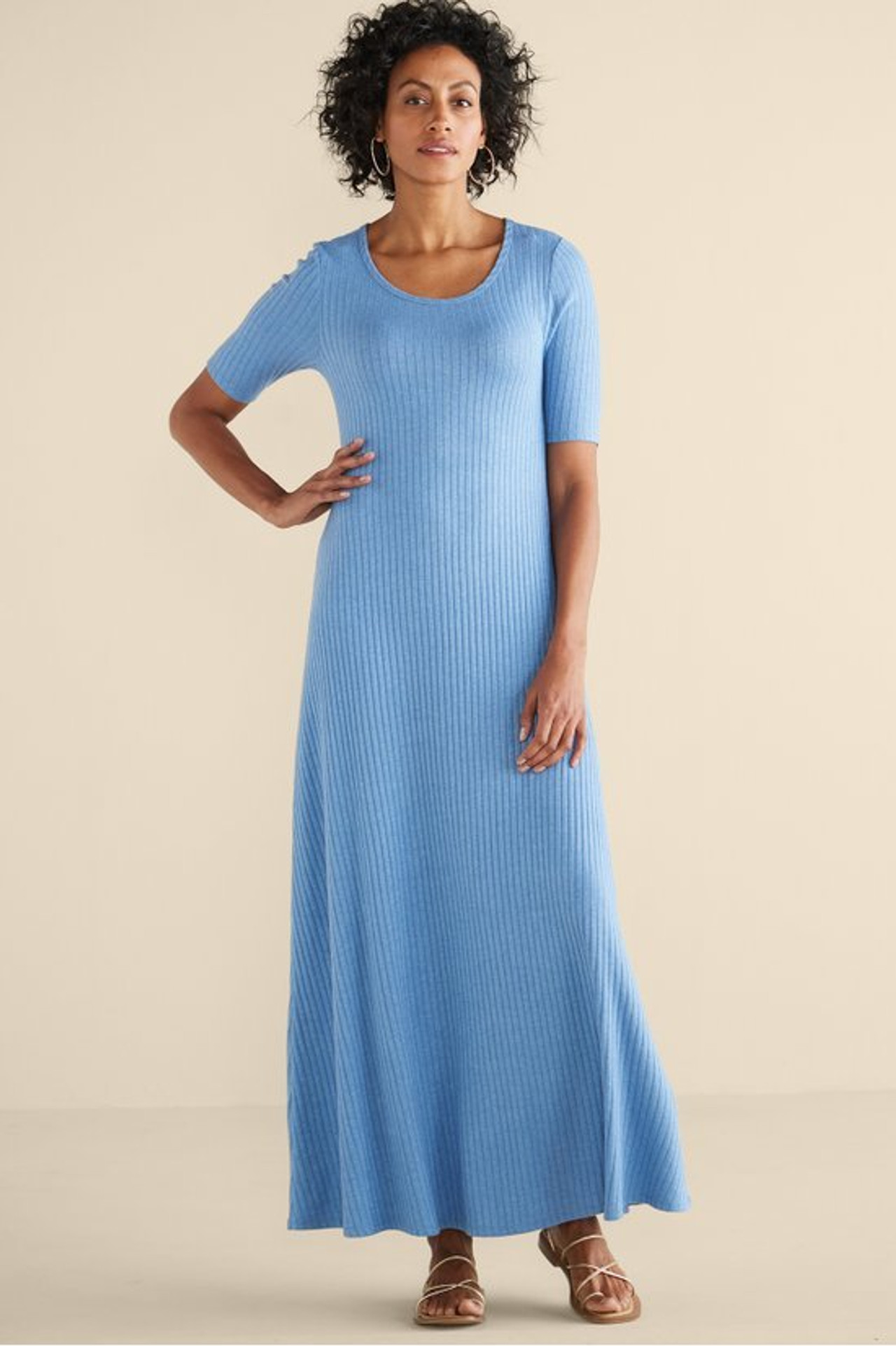 Textured Short Sleeve Santiago Dress - Soft Surroundings Outlet