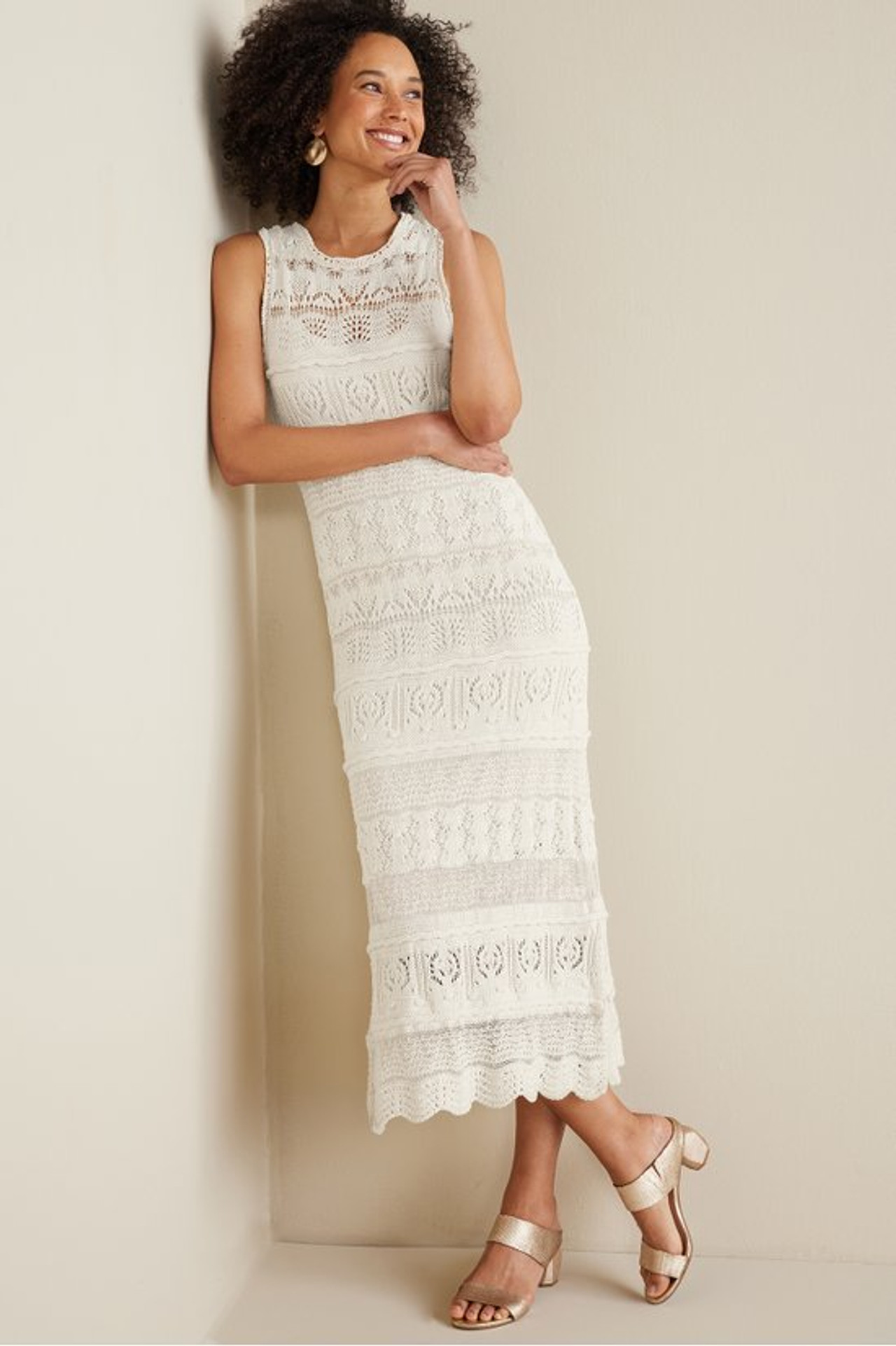 Erica Crochet Midi Dress - Soft Surroundings Outlet