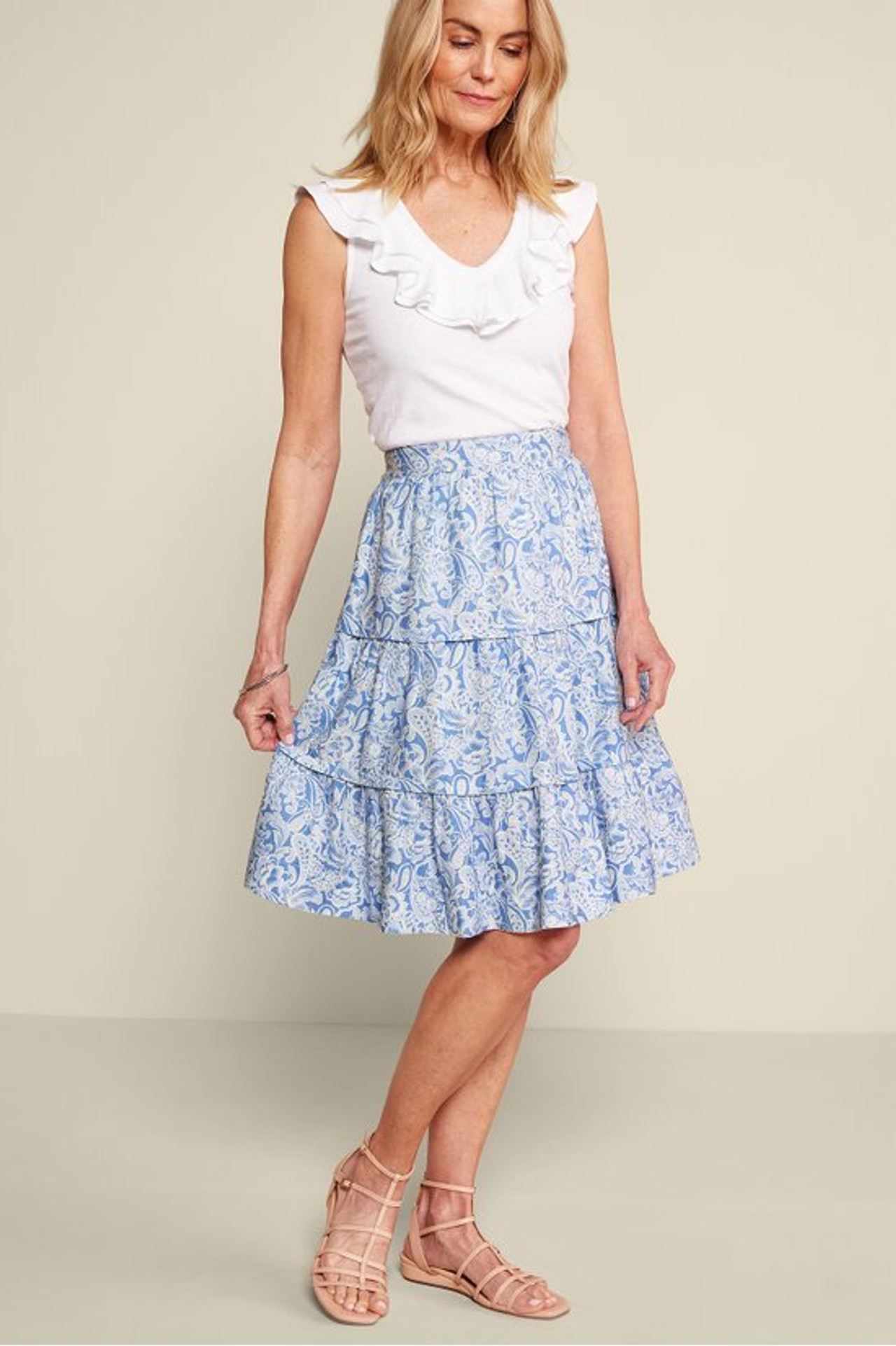 Talisa Linen Blend Skirt - Soft Surroundings Outlet