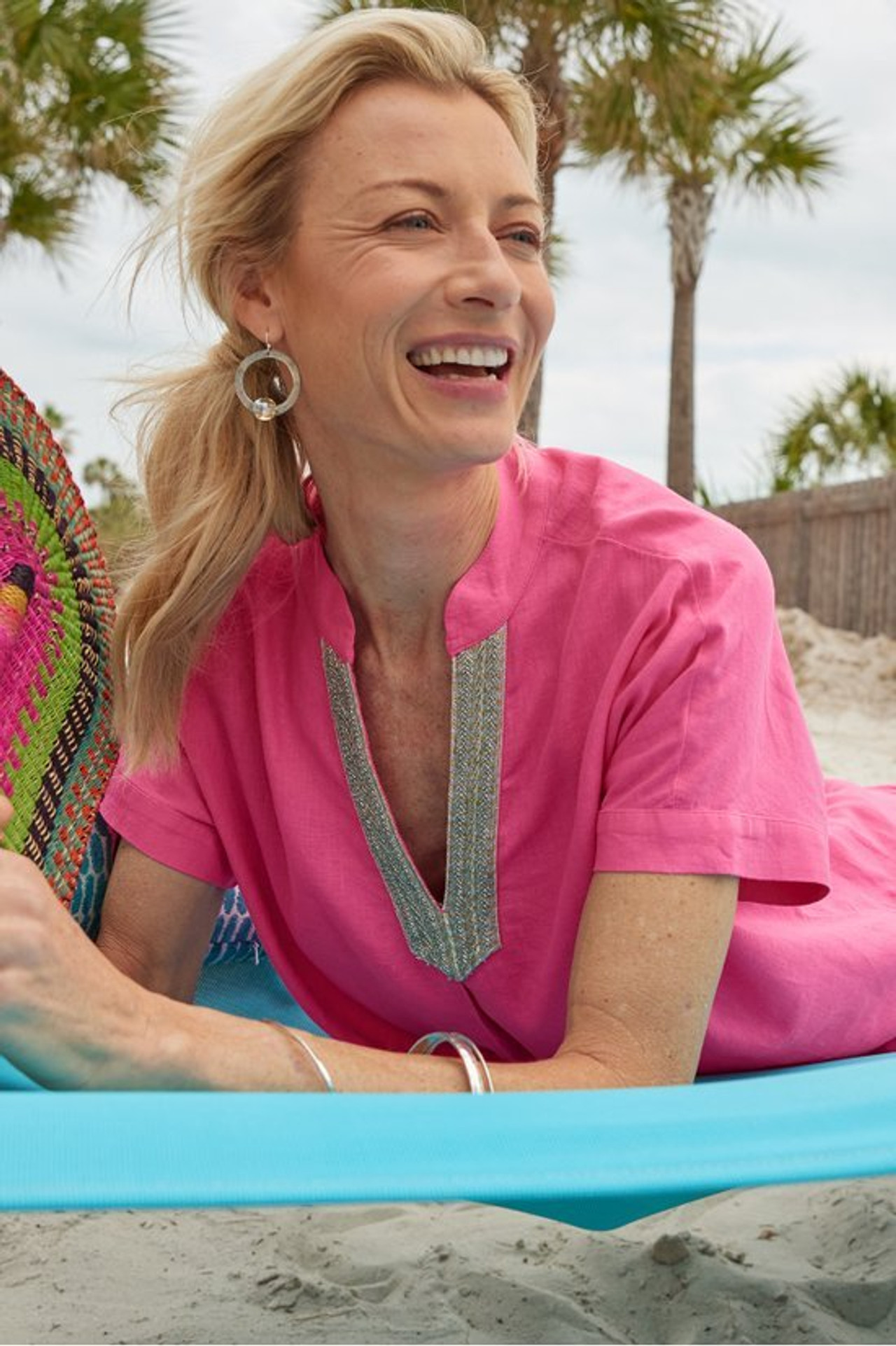 Annalise Linen Blend Tunic - Soft Surroundings Outlet