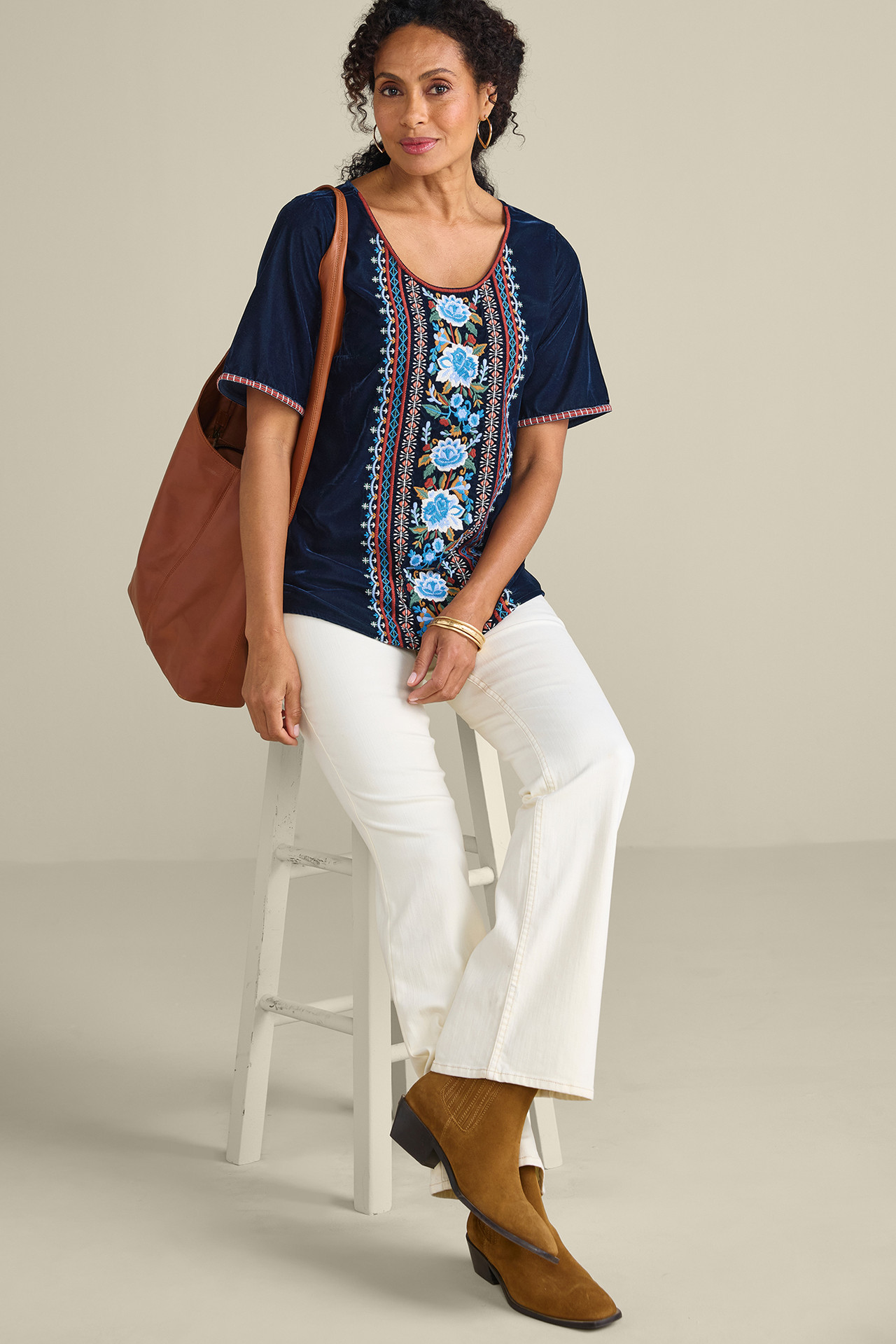 Lilian Velvet Top - Soft Surroundings Outlet