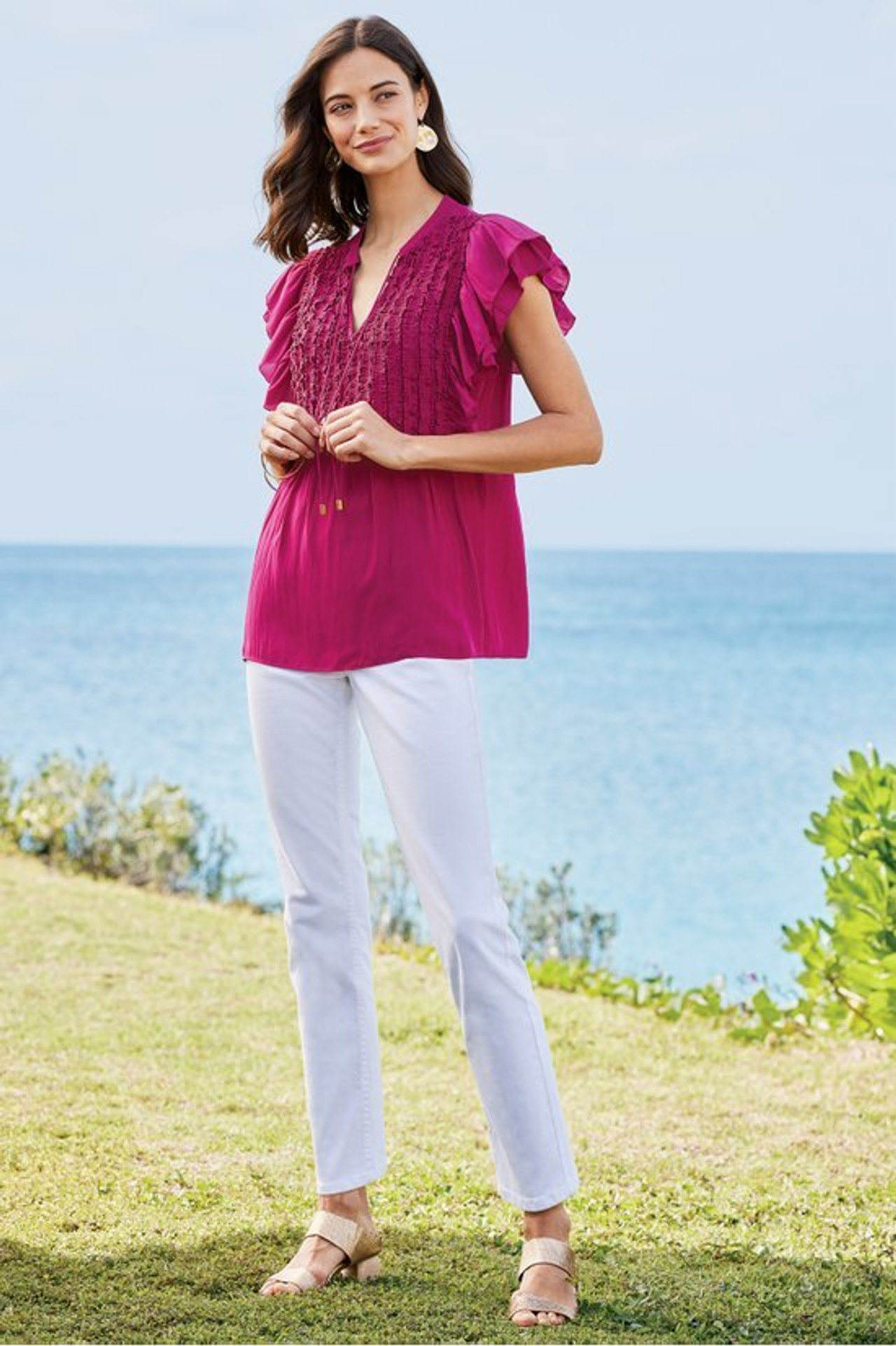 Victoria Ruffle Tunic - Soft Surroundings Outlet