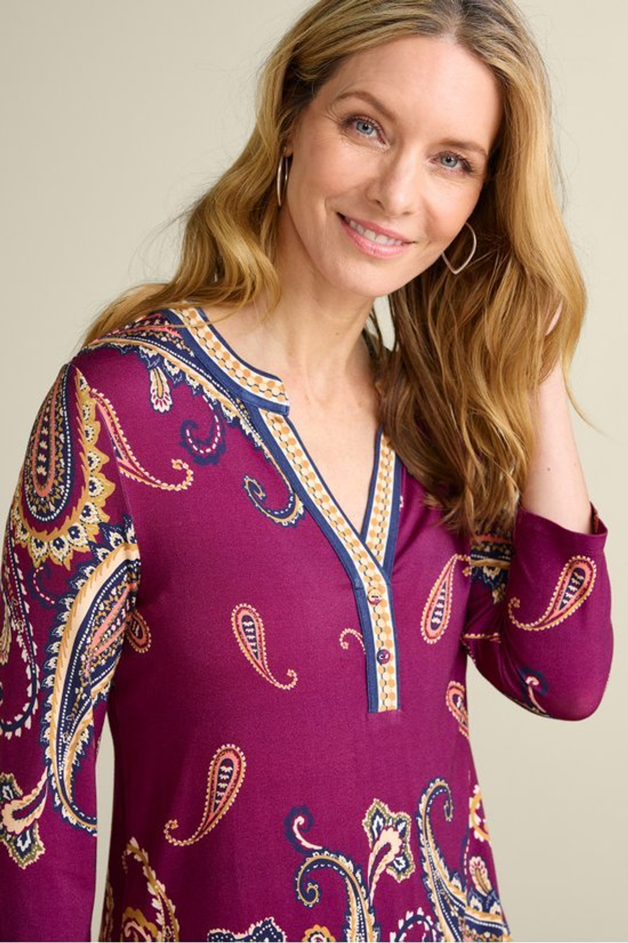 Zennia Printed Tunic - Soft Surroundings Outlet