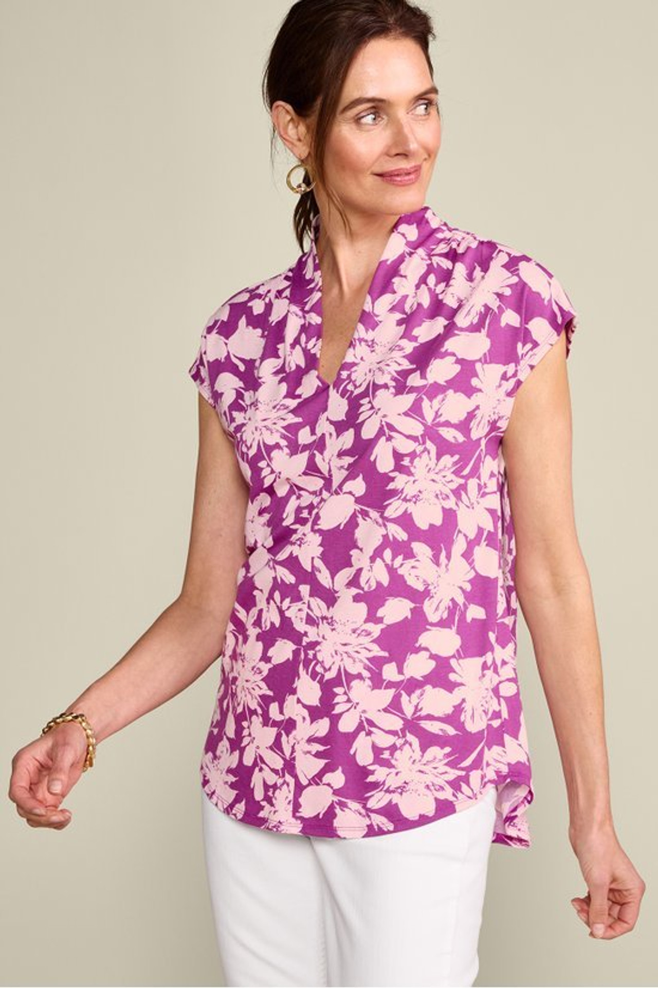 Twilight Luau Printed Tunic - Soft Surroundings Outlet