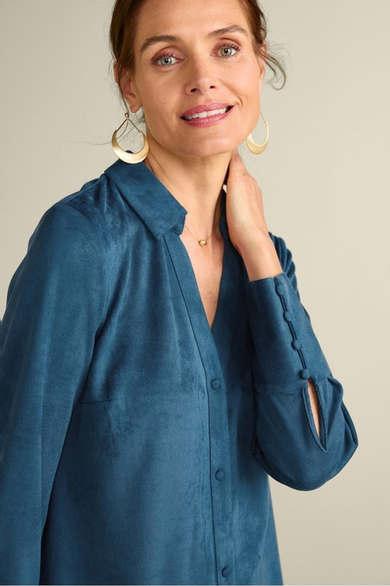 Vida Faux Suede Tunic - Soft Surroundings Outlet