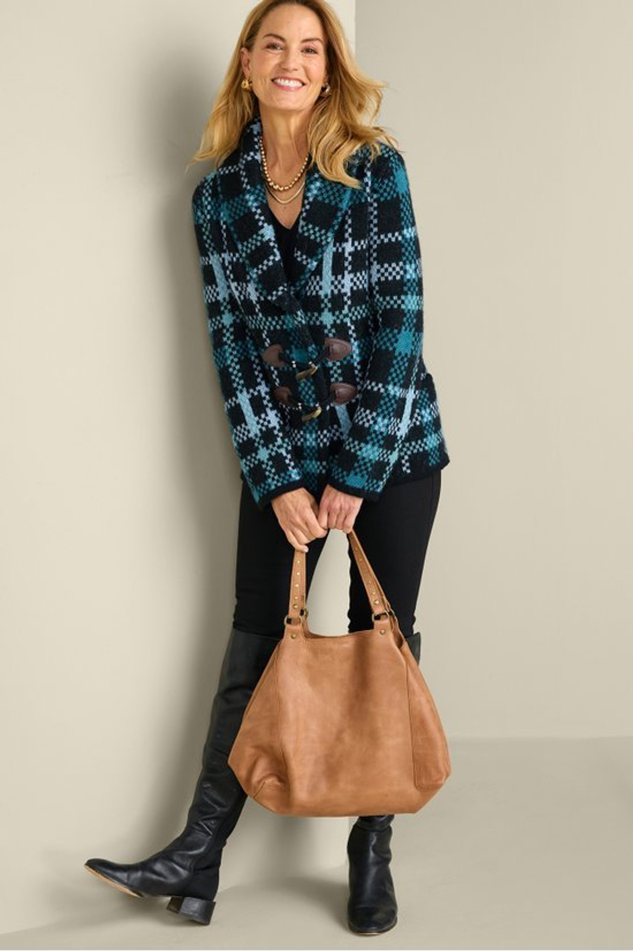 Alpine Plaid Sweater Coat - Soft Surroundings Outlet