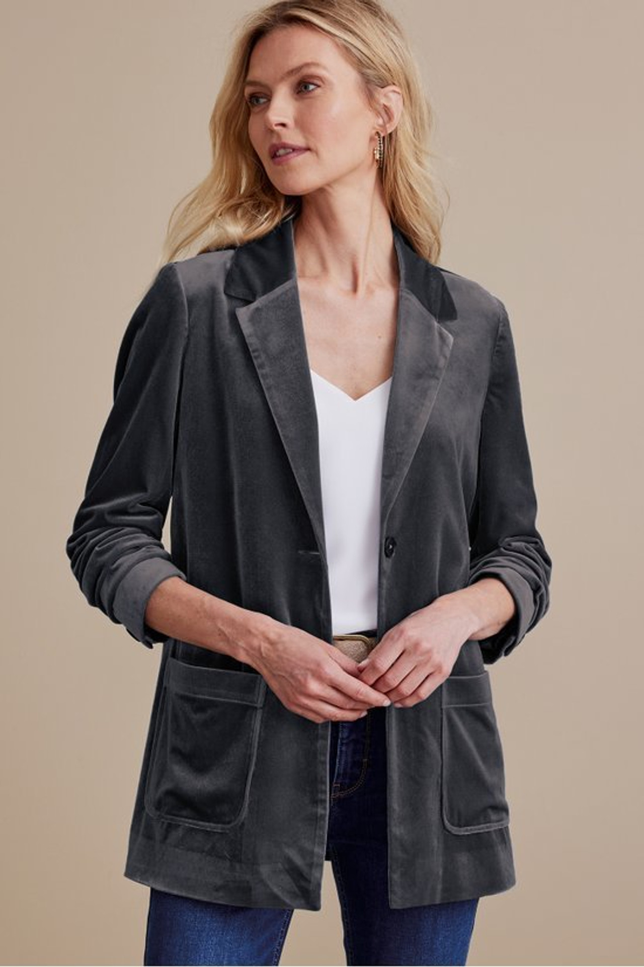 Holly Velvet Blazer - Soft Surroundings Outlet