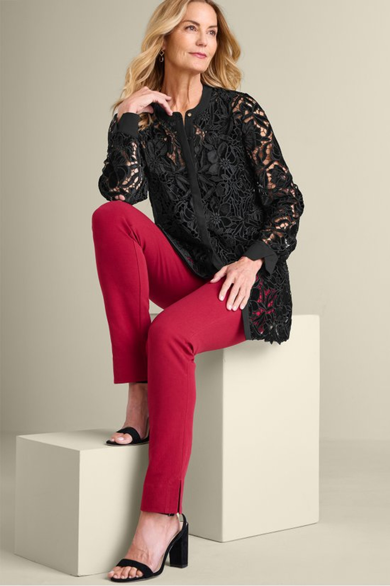 Candace Velvet Lace Tunic - Soft Surroundings Outlet