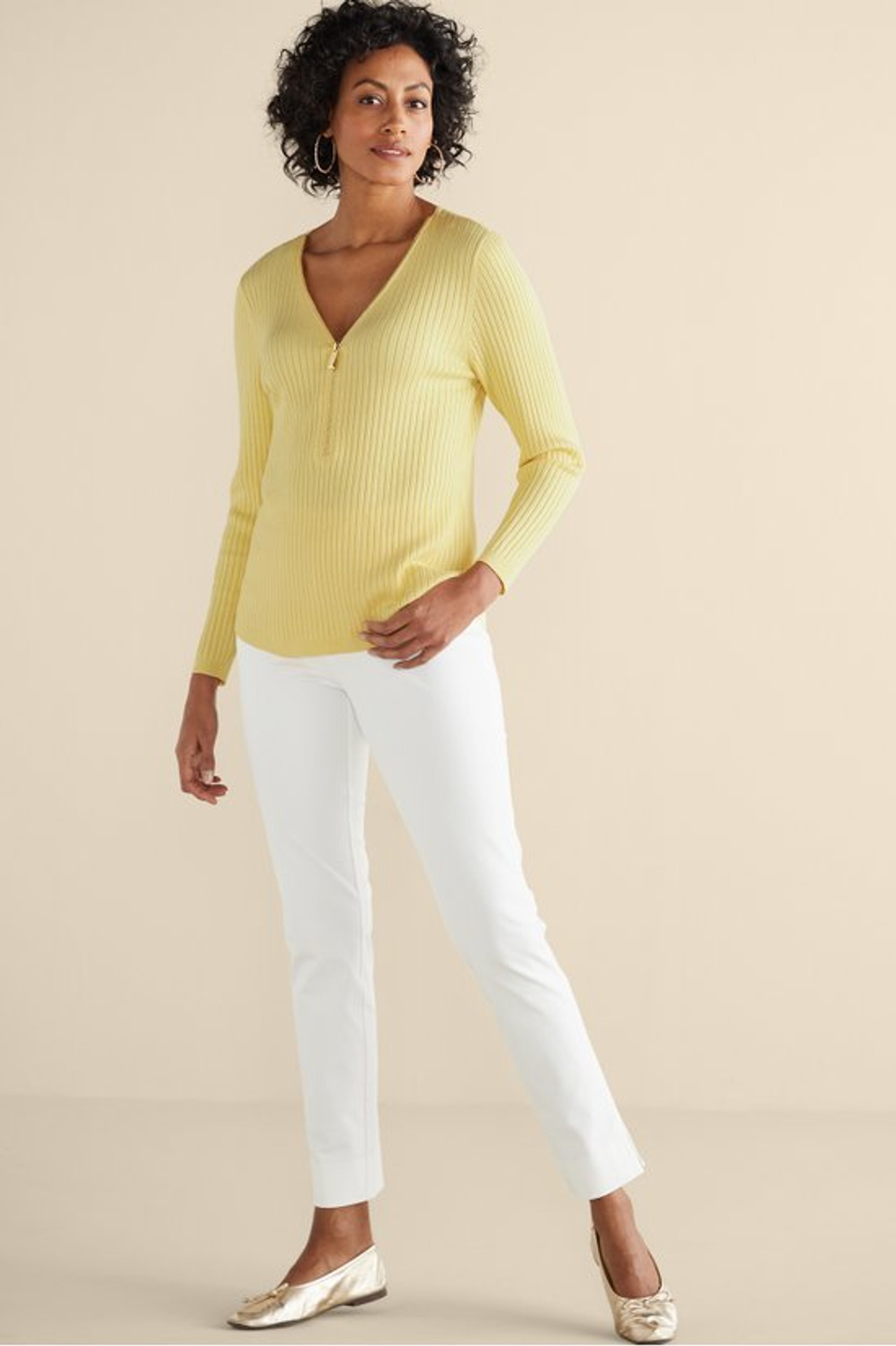 SoftEssential™ Ribbed Valentina Sweater - Soft Surroundings Outlet